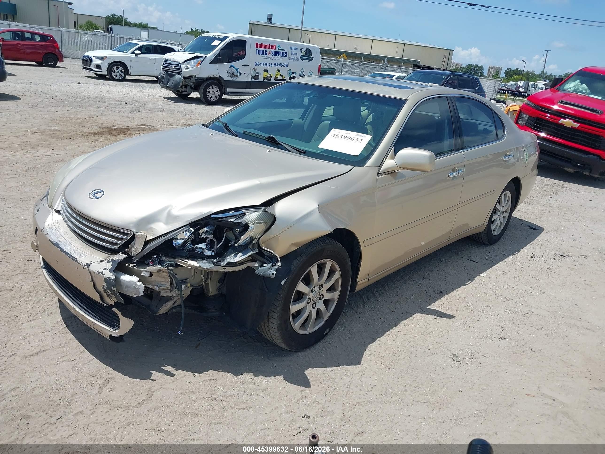 2003 Lexus Es 300 Бежевый vin: JTHBF30G930107735