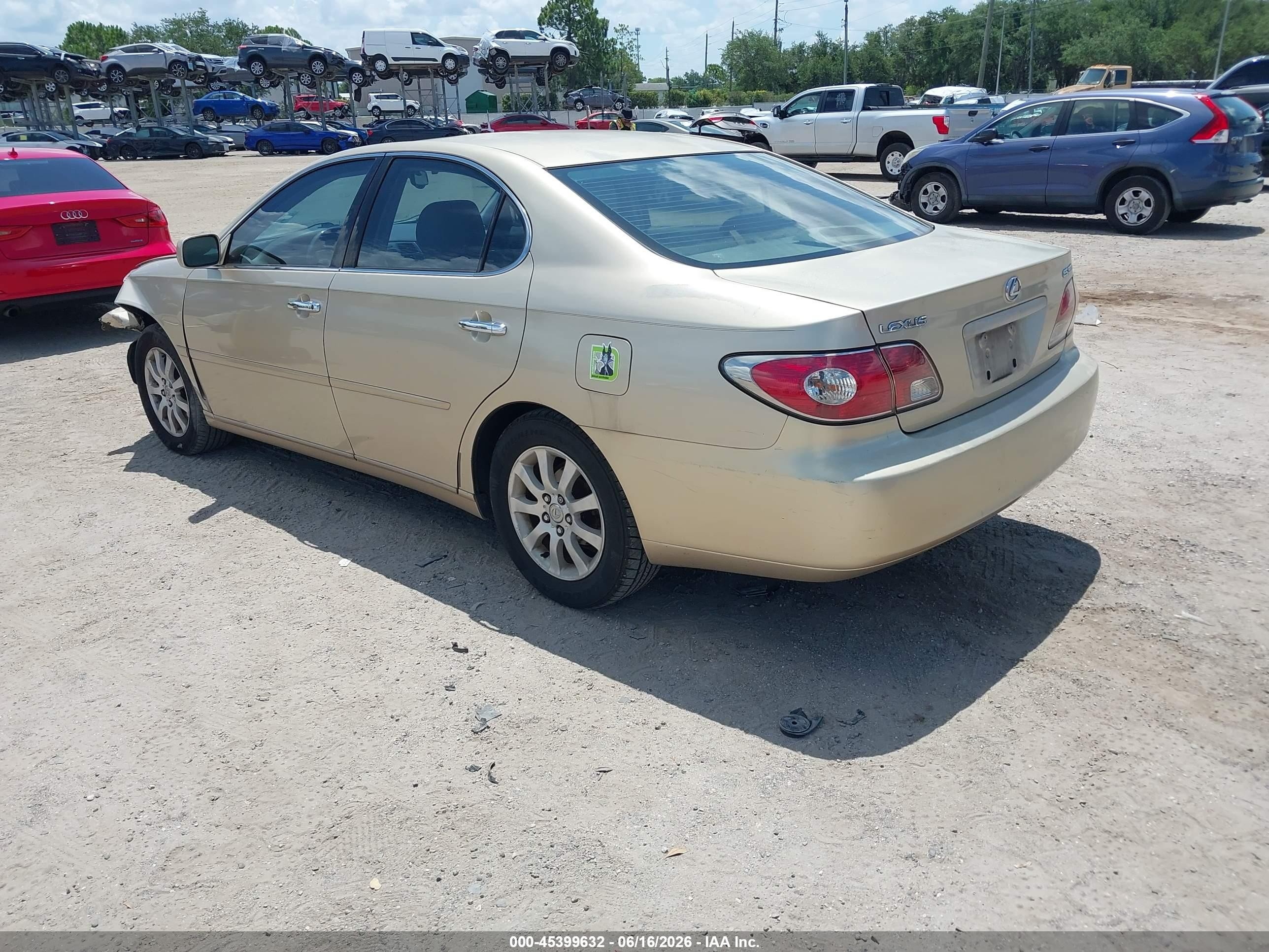 2003 Lexus Es 300 Бежевый vin: JTHBF30G930107735