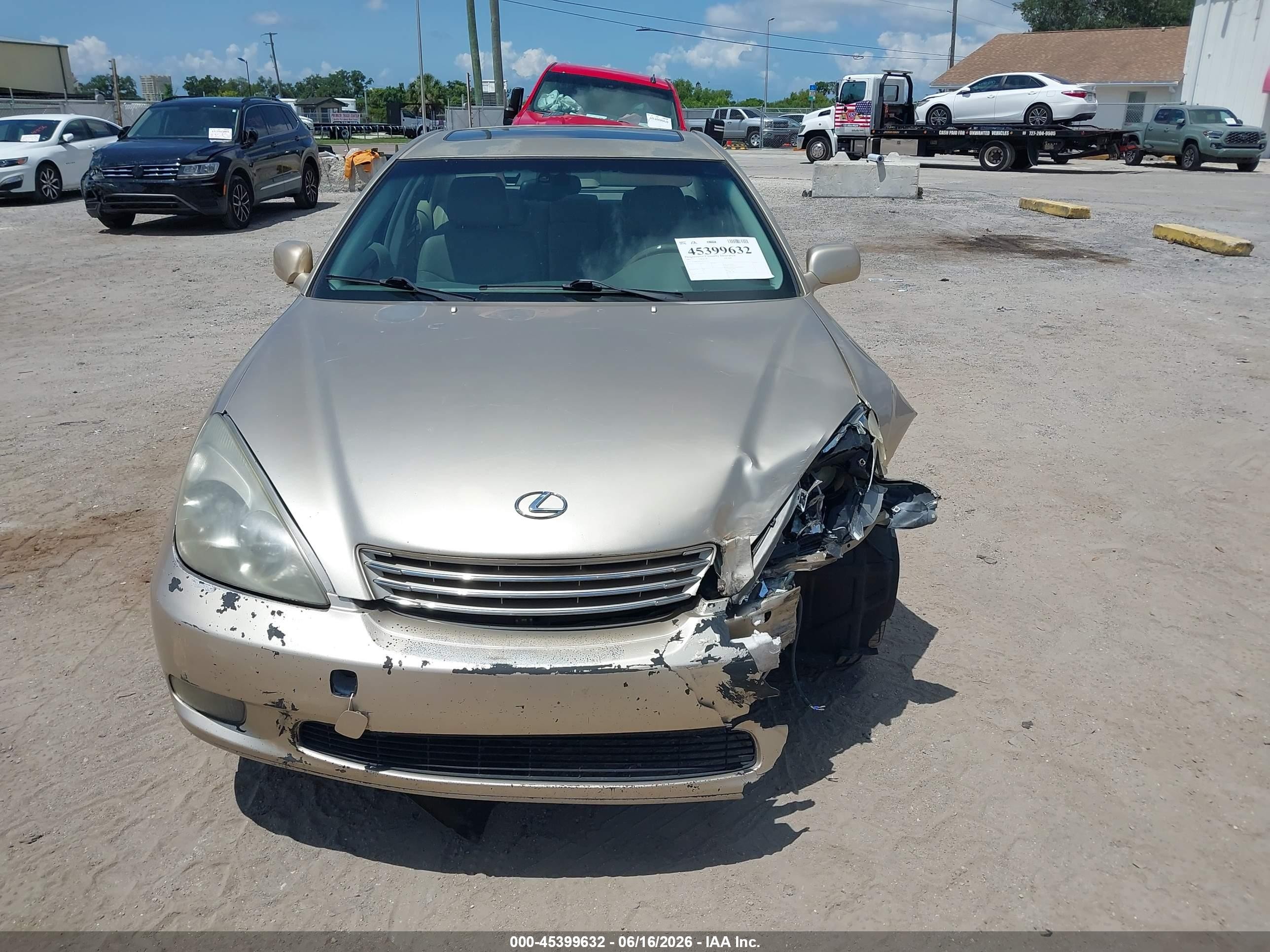 2003 Lexus Es 300 Бежевый vin: JTHBF30G930107735