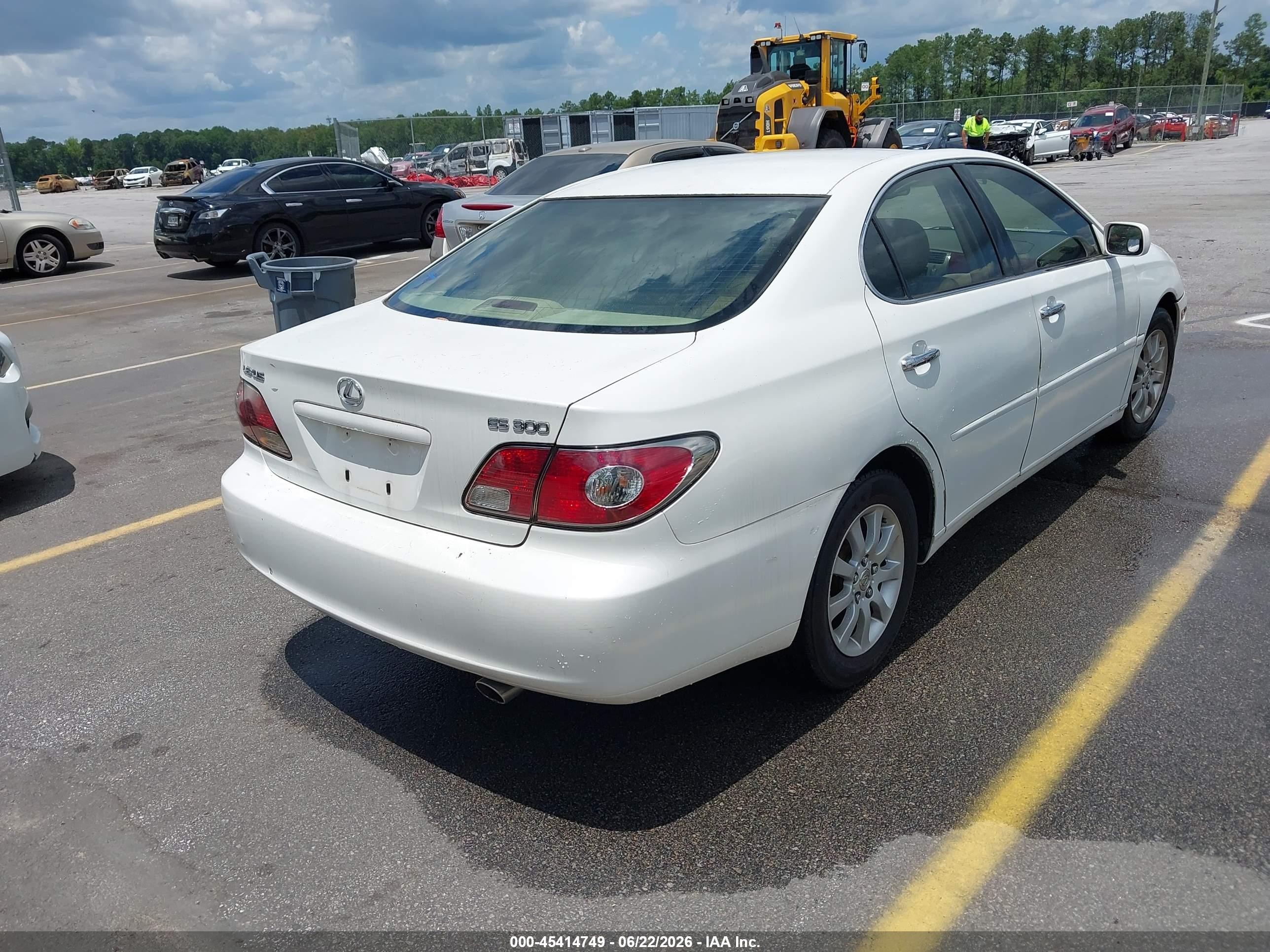 2003 Lexus Es 300   White vin: JTHBF30G930148513