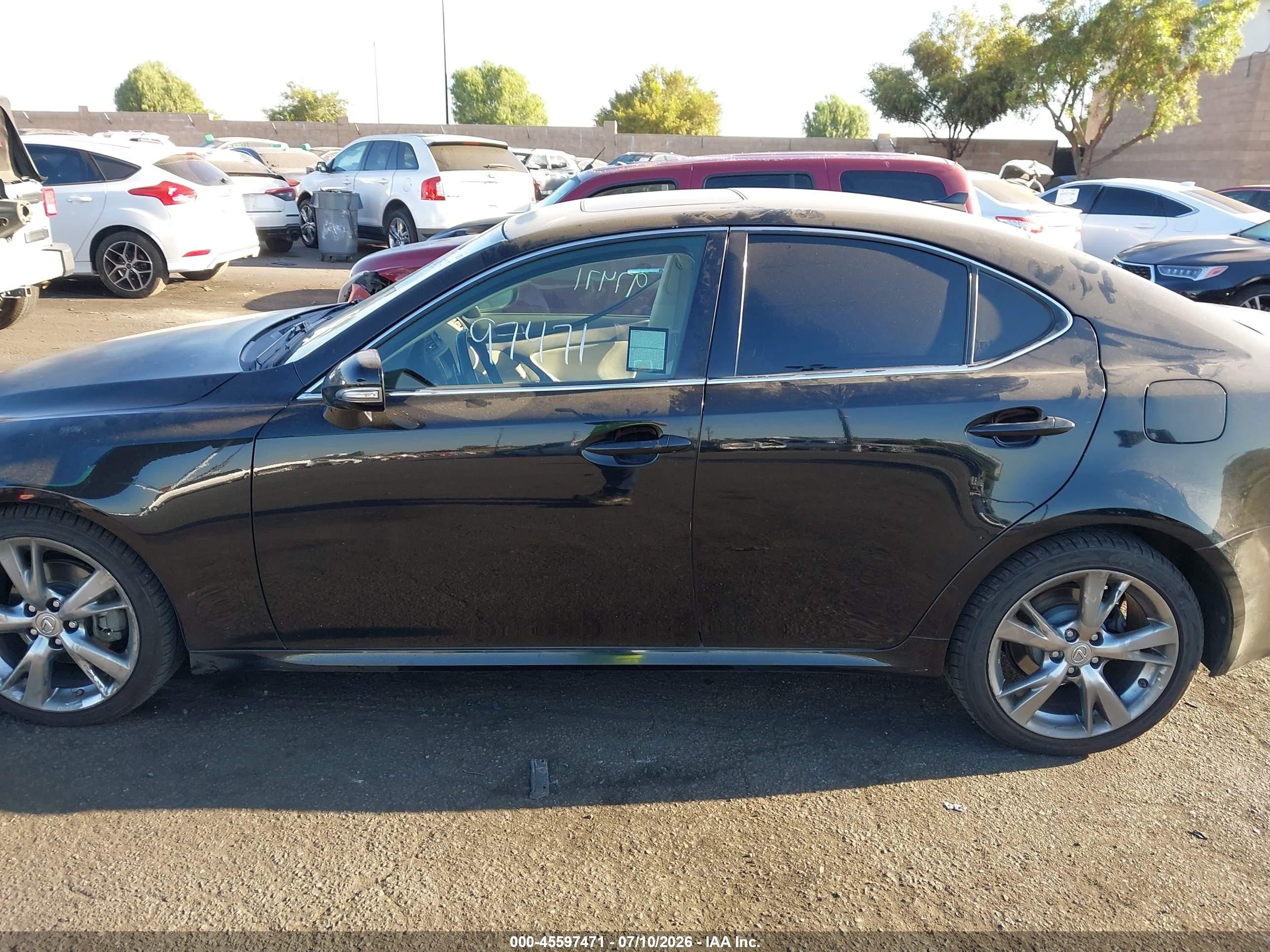 2010 Lexus Is 250   Black vin: JTHBF5C20A5110423