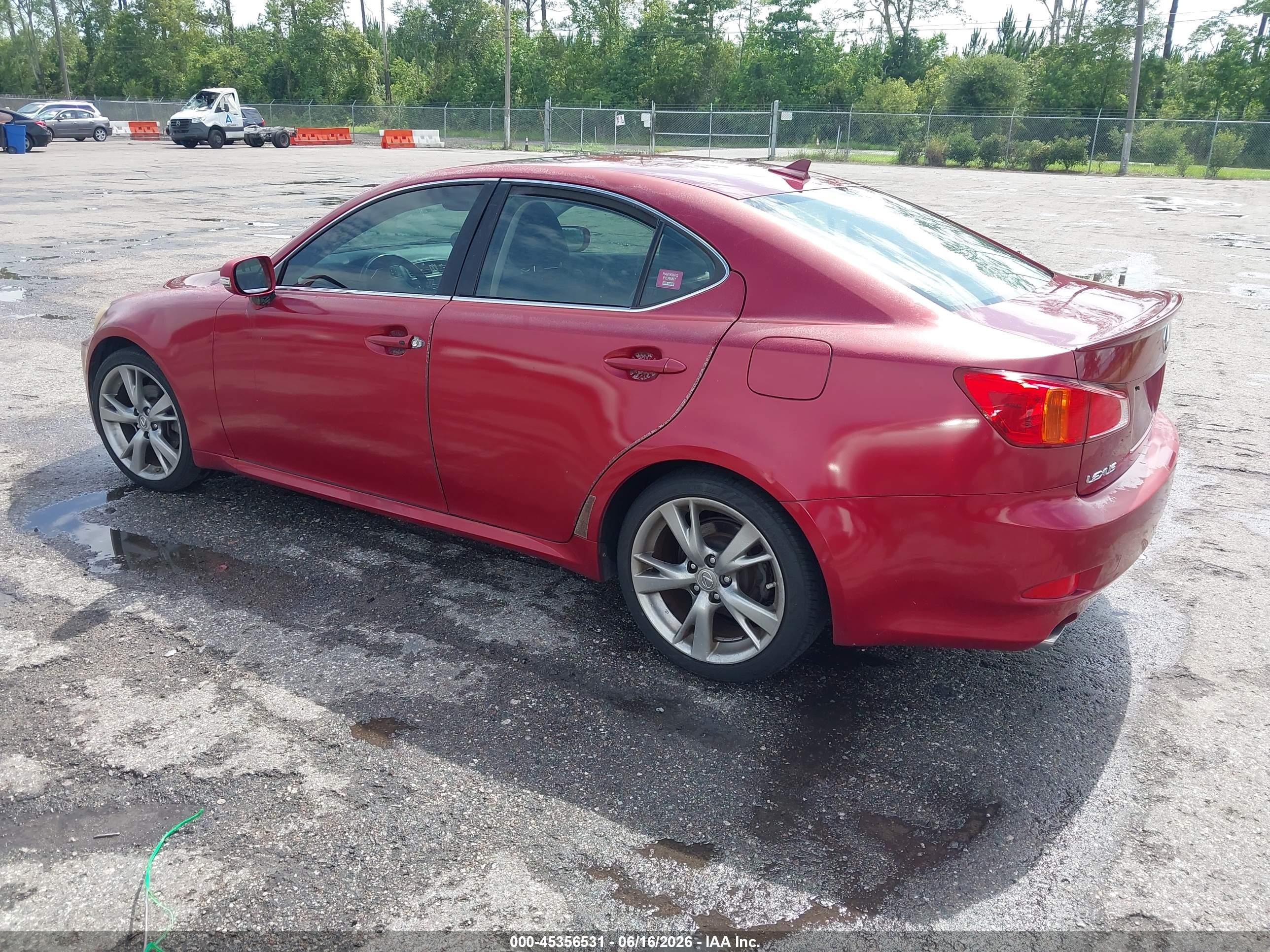 2010 Lexus Is 250   Burgundy vin: JTHBF5C20A5114763