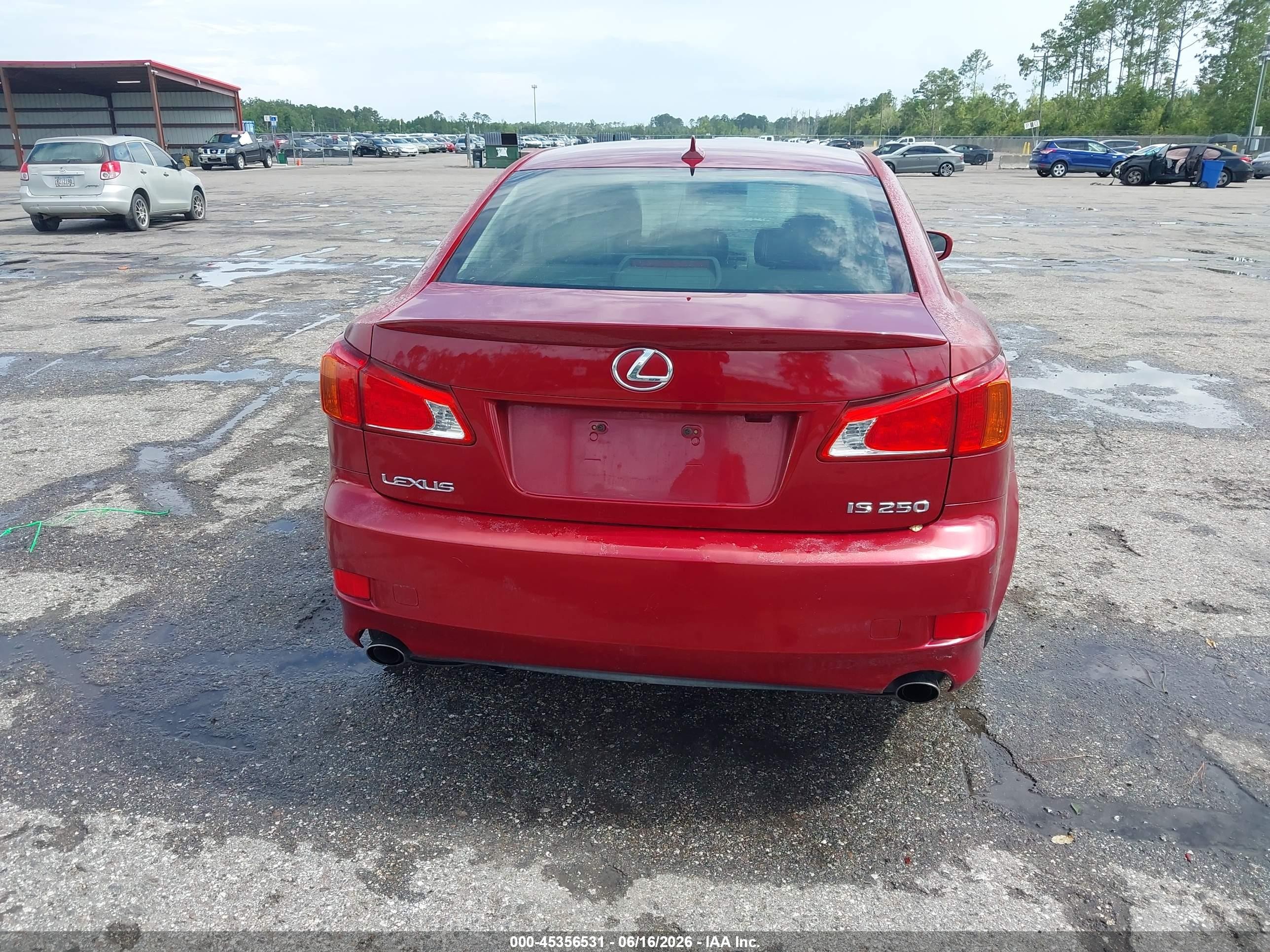 2010 Lexus Is 250   Burgundy vin: JTHBF5C20A5114763