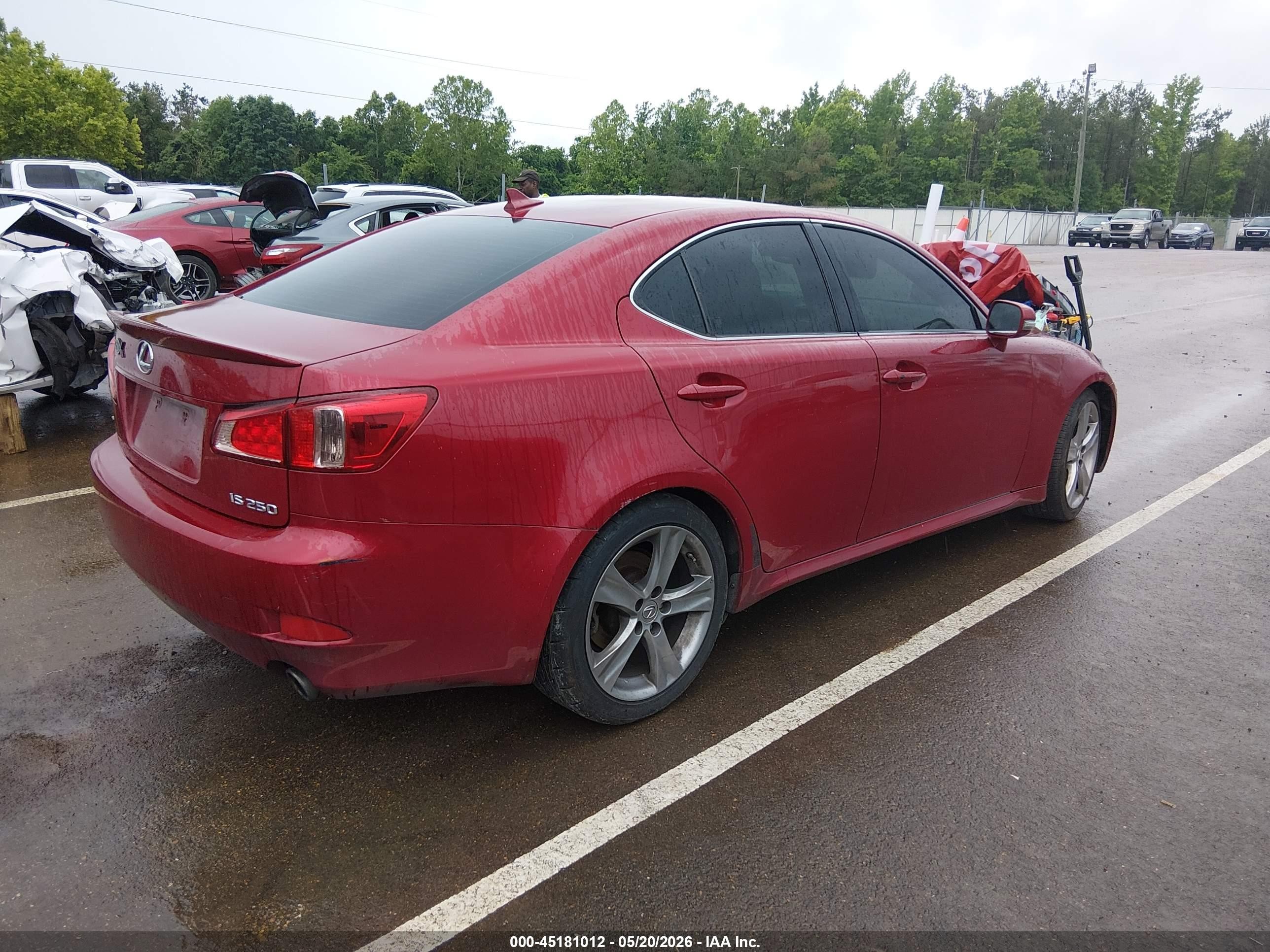 2011 Lexus Is 250   Burgundy vin: JTHBF5C20B5137428