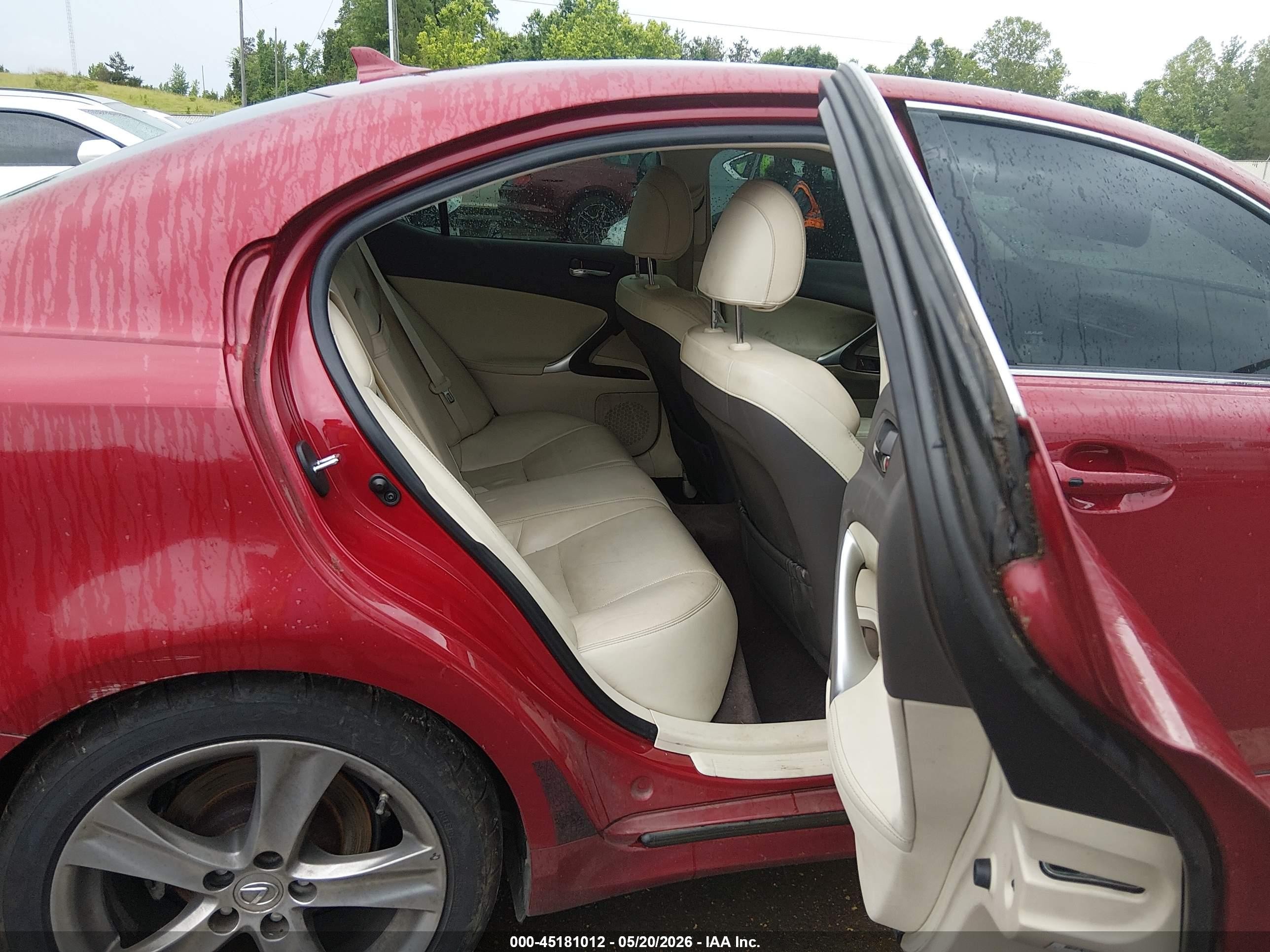 2011 Lexus Is 250   Burgundy vin: JTHBF5C20B5137428