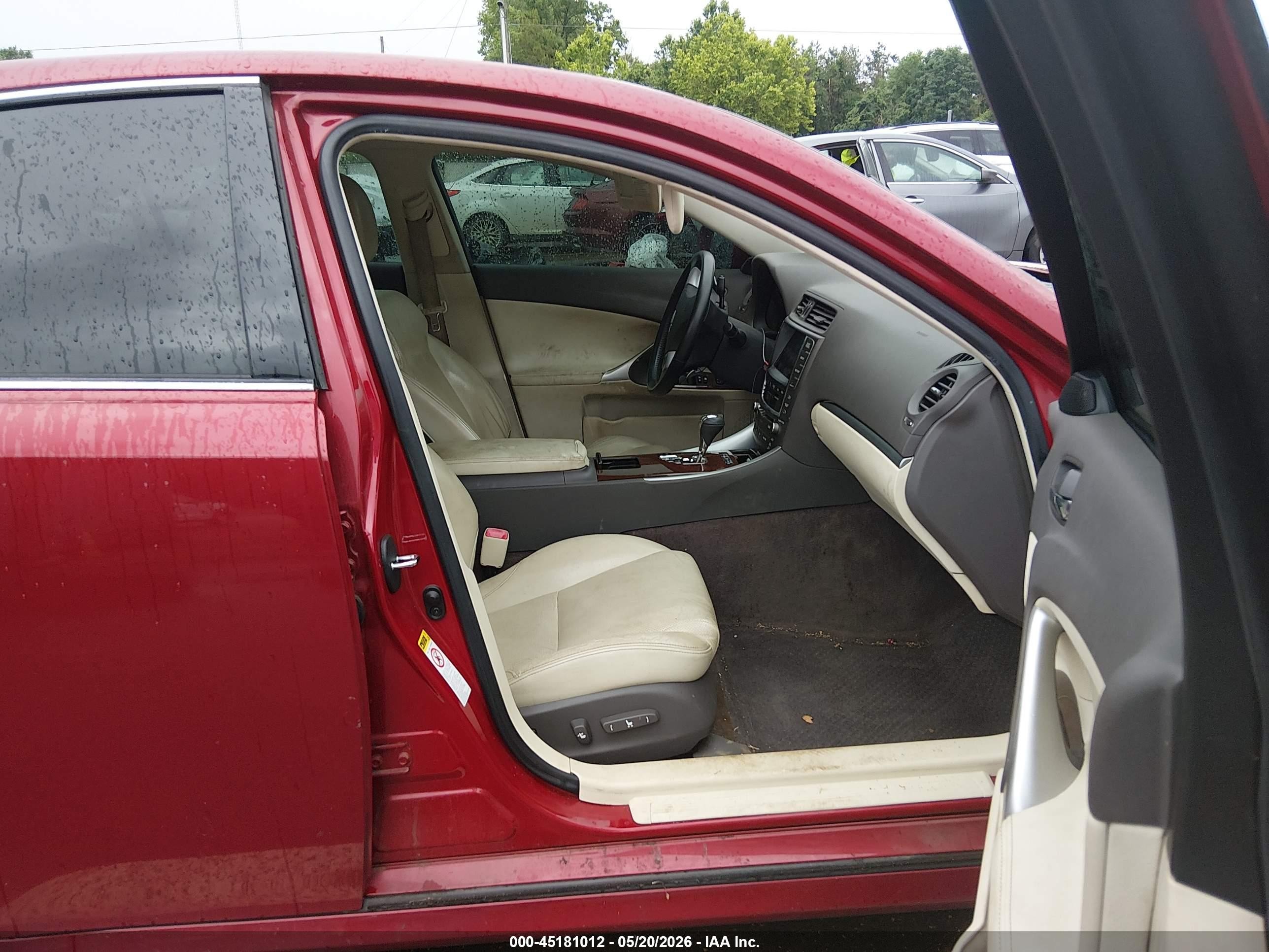 2011 Lexus Is 250   Burgundy vin: JTHBF5C20B5137428