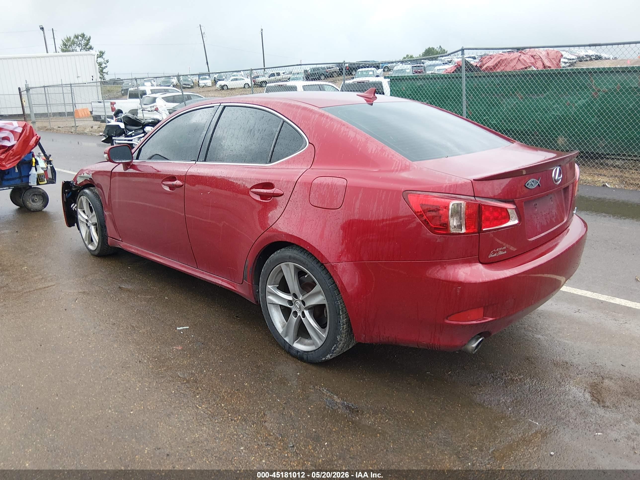 2011 Lexus Is 250   Burgundy vin: JTHBF5C20B5137428