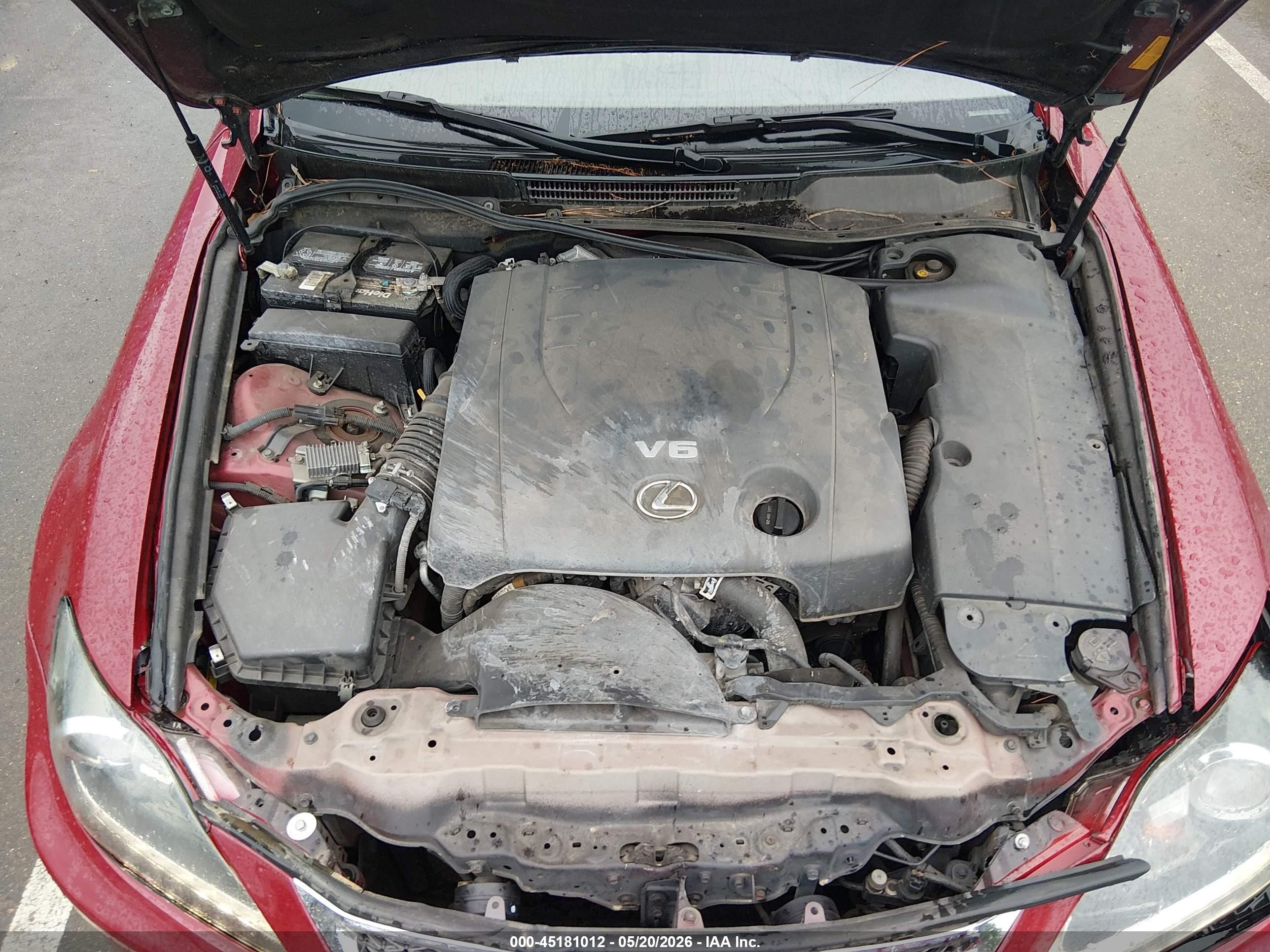 2011 Lexus Is 250   Burgundy vin: JTHBF5C20B5137428