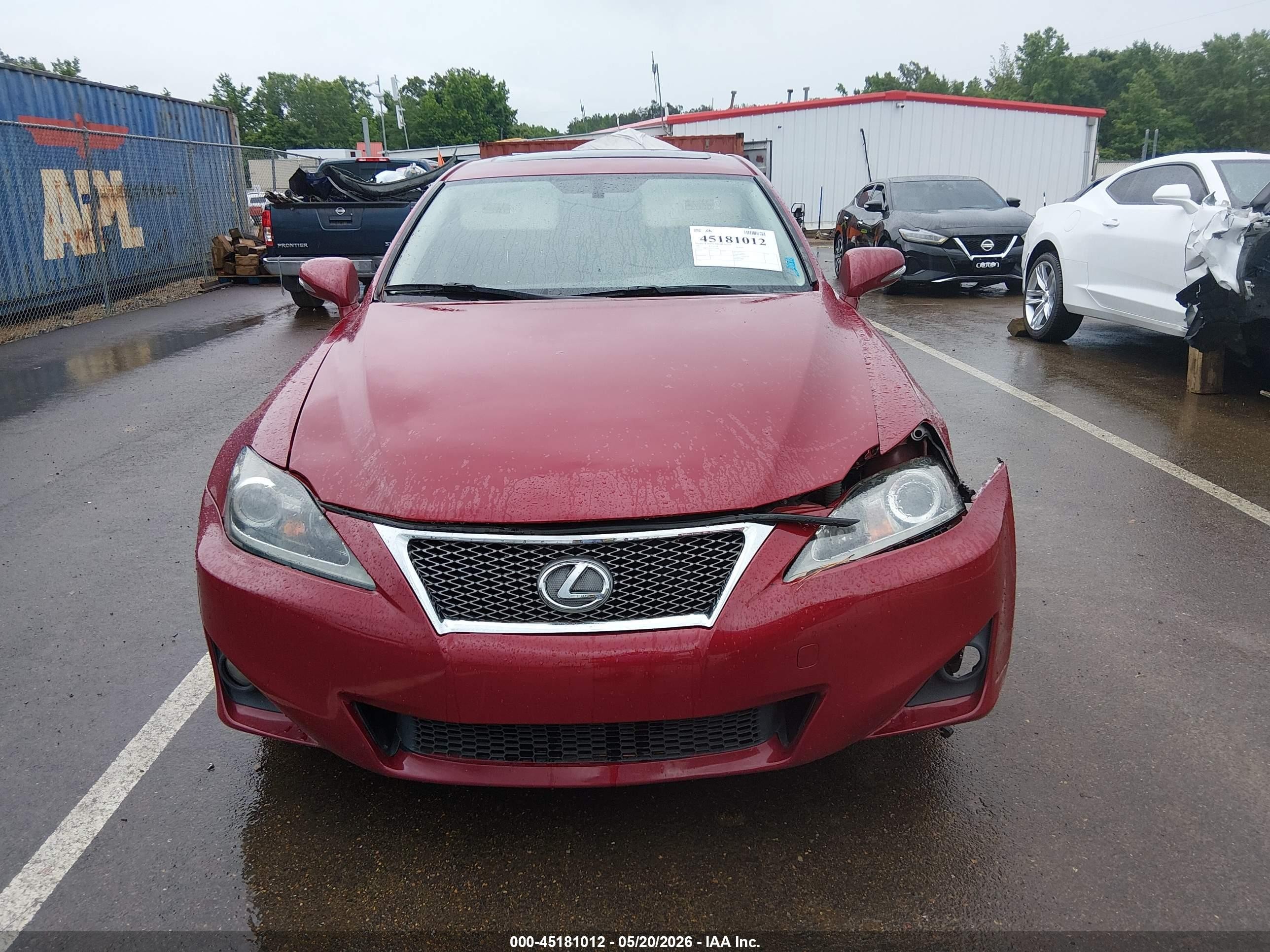 2011 Lexus Is 250   Burgundy vin: JTHBF5C20B5137428