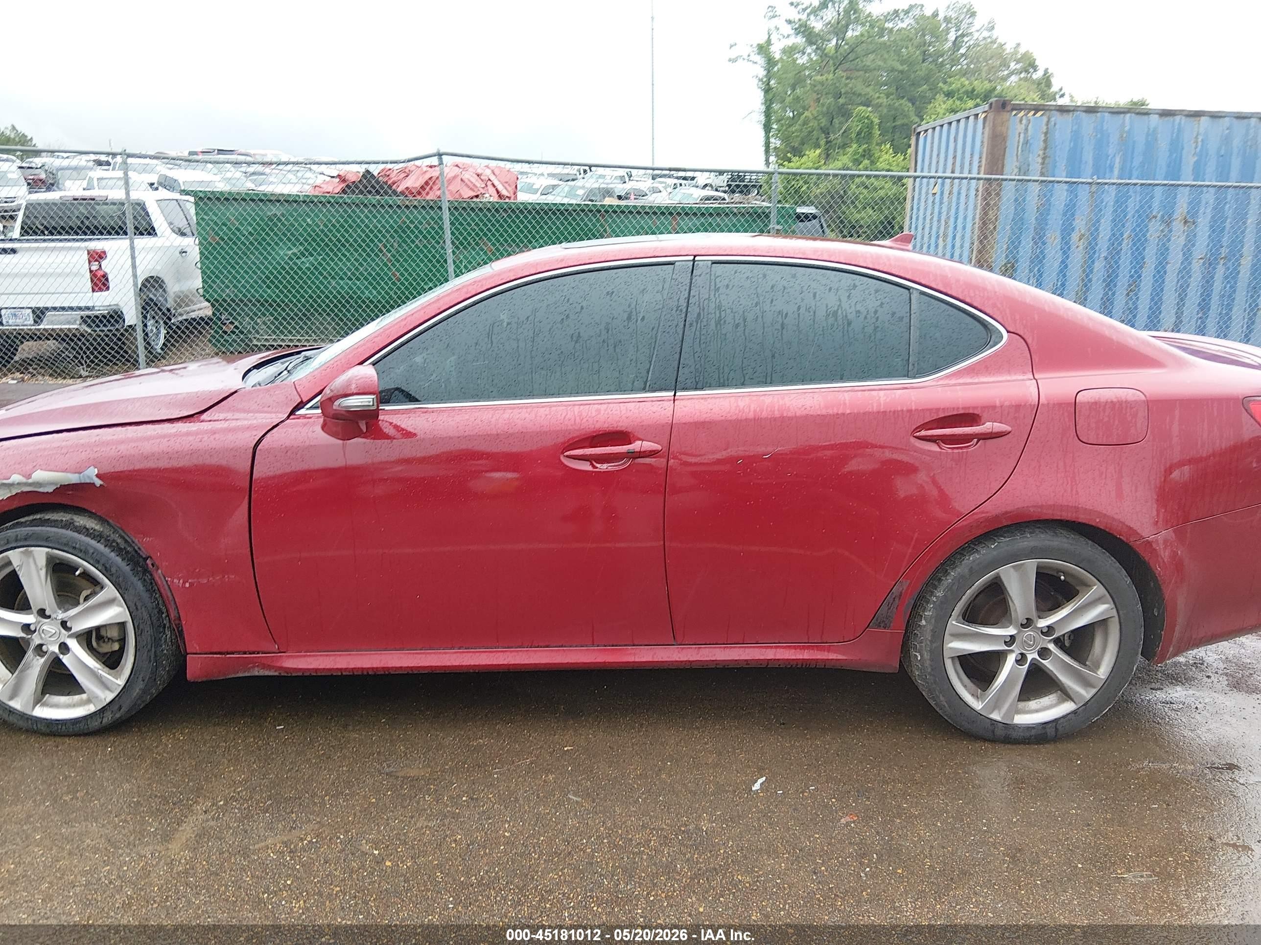 2011 Lexus Is 250   Burgundy vin: JTHBF5C20B5137428