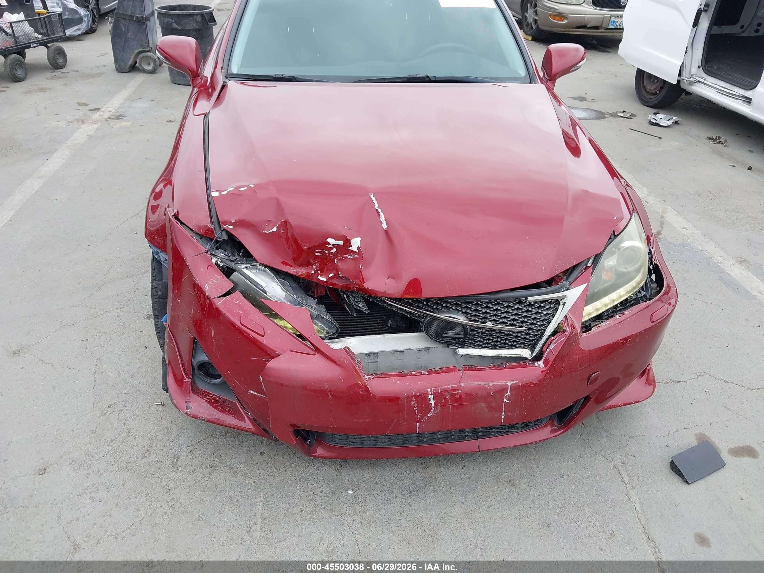 2011 Lexus Is 250   Burgundy vin: JTHBF5C20B5149790