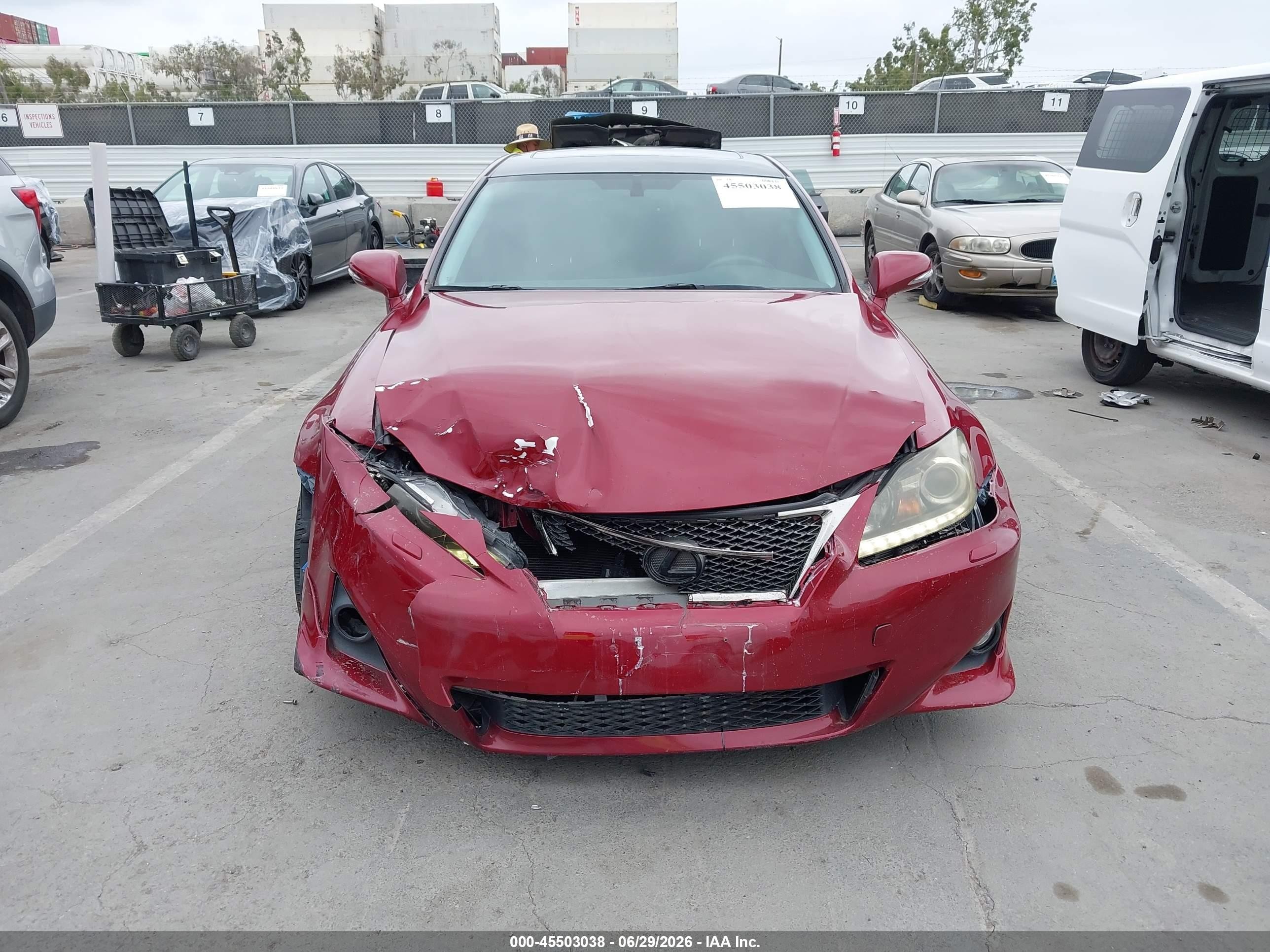 2011 Lexus Is 250   Burgundy vin: JTHBF5C20B5149790