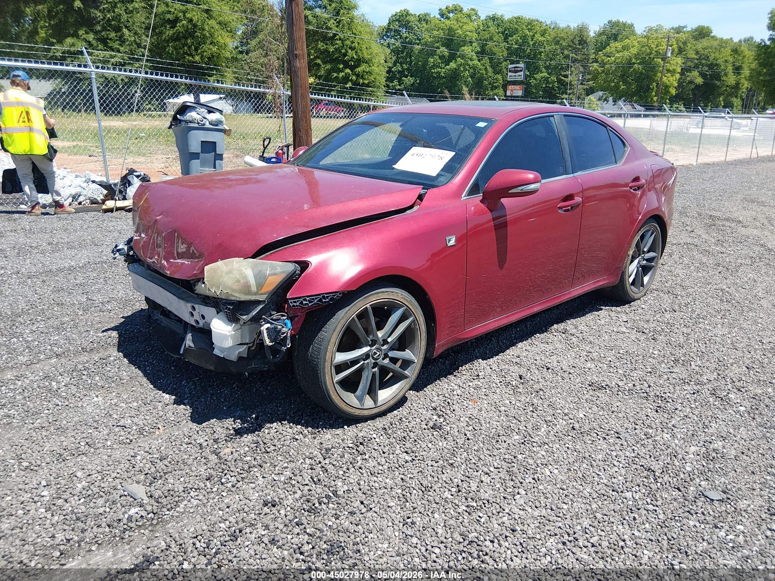 2012 Lexus Is 250   Red vin: JTHBF5C20C2102276