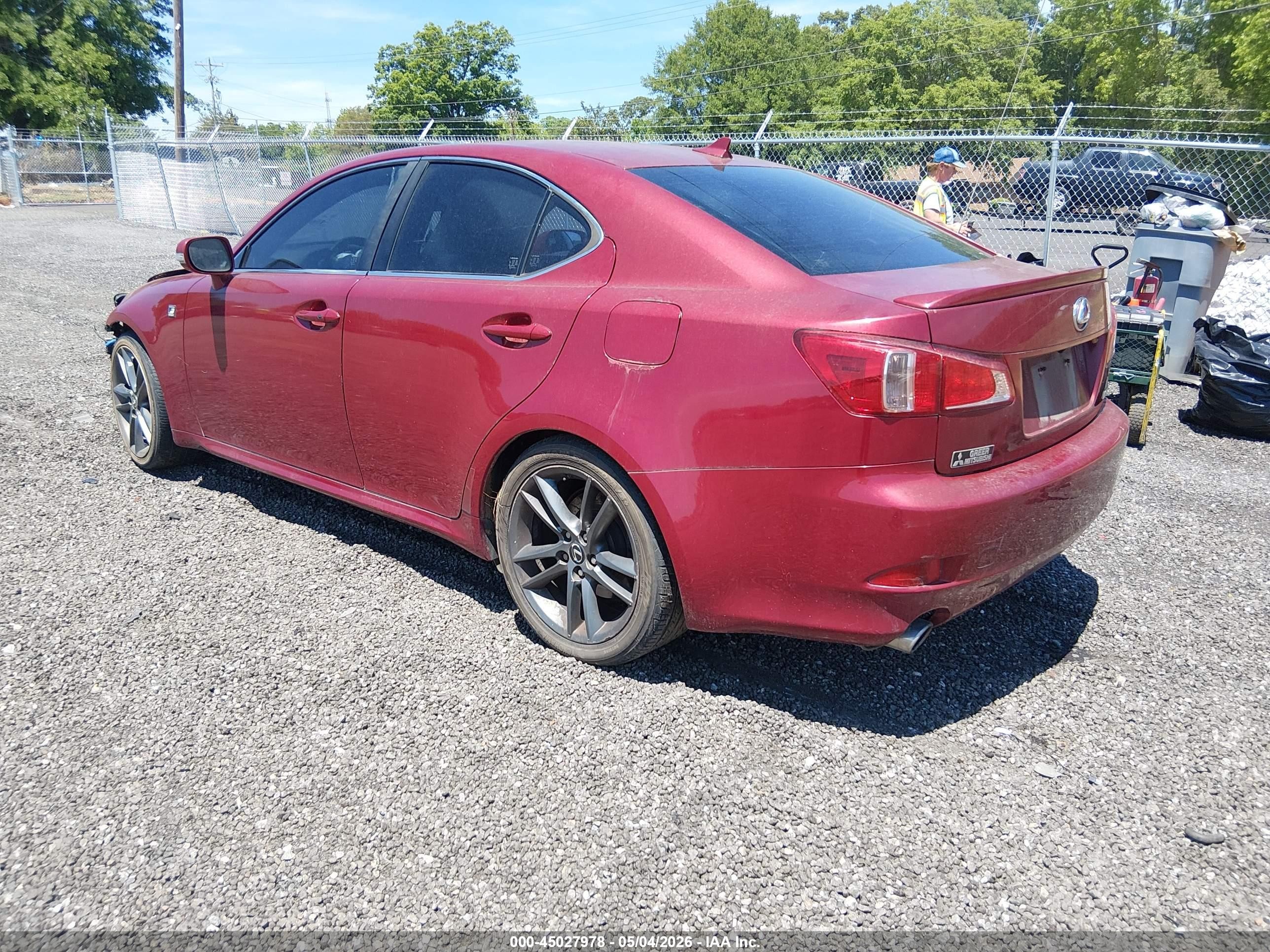 2012 Lexus Is 250   Red vin: JTHBF5C20C2102276