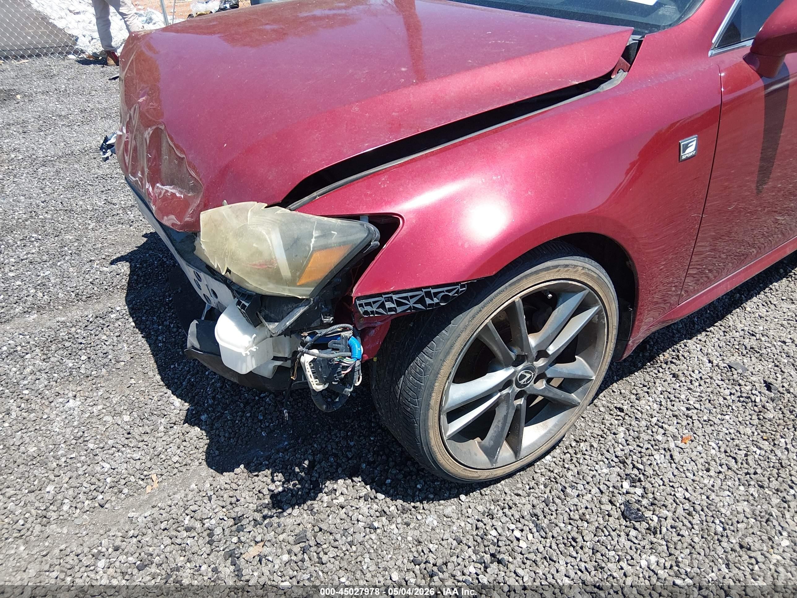 2012 Lexus Is 250   Red vin: JTHBF5C20C2102276