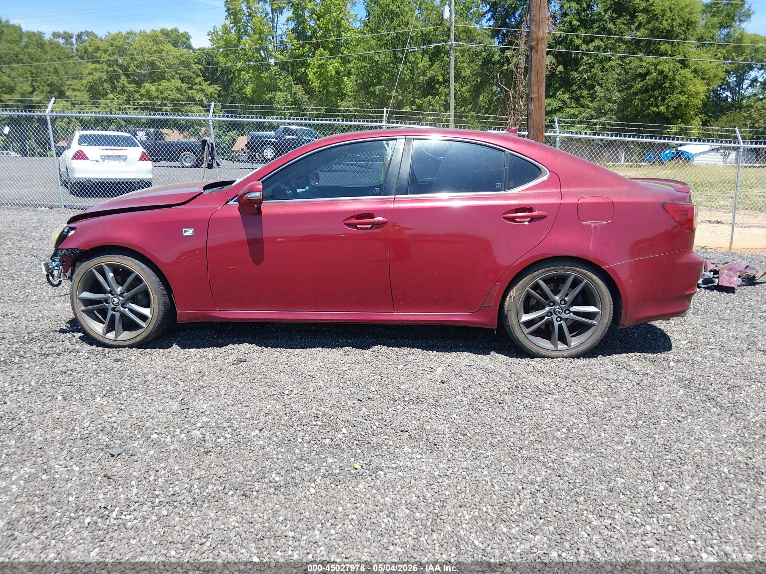 2012 Lexus Is 250   Red vin: JTHBF5C20C2102276