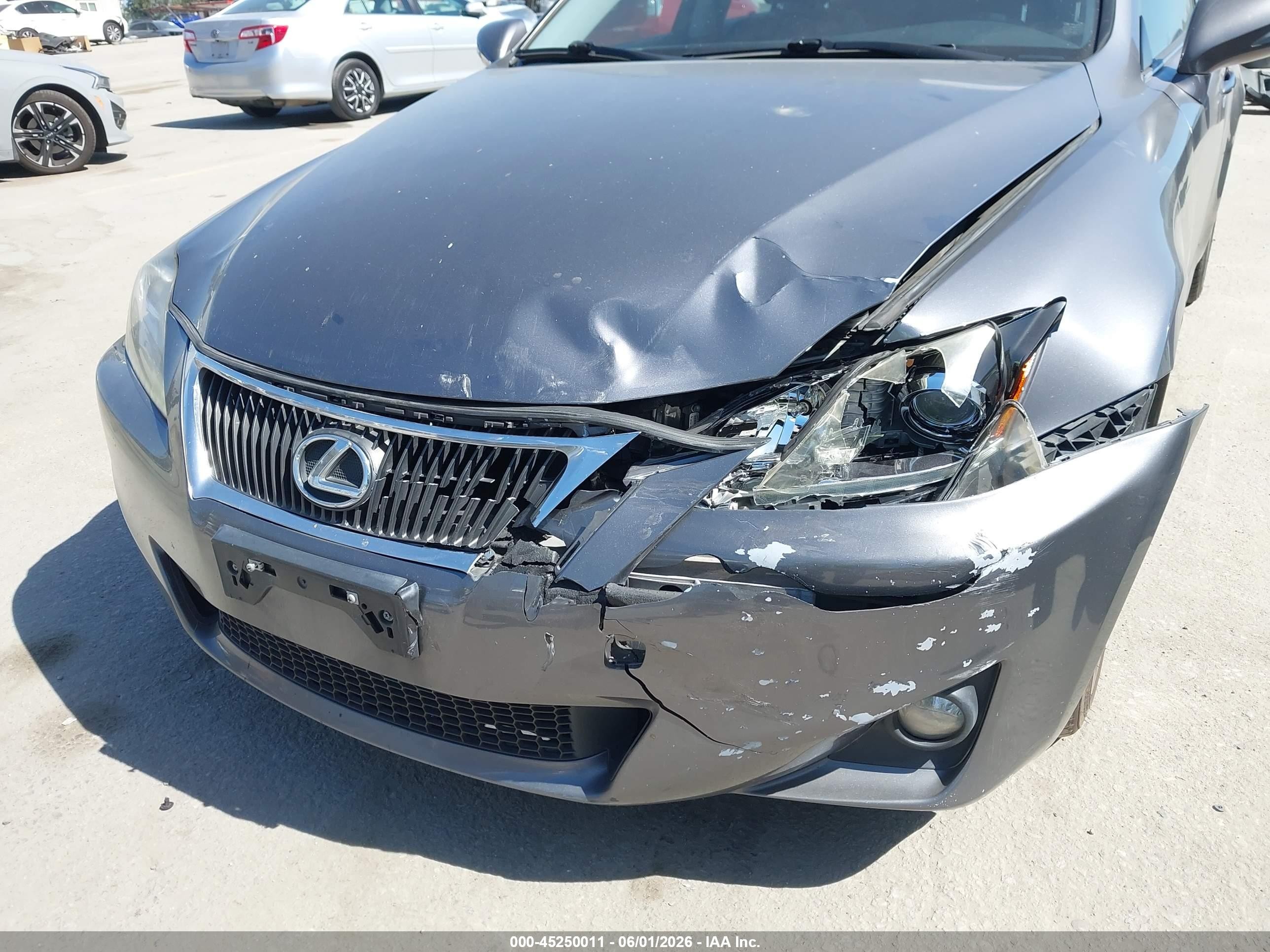 2012 Lexus Is 250   Gray vin: JTHBF5C20C5164596