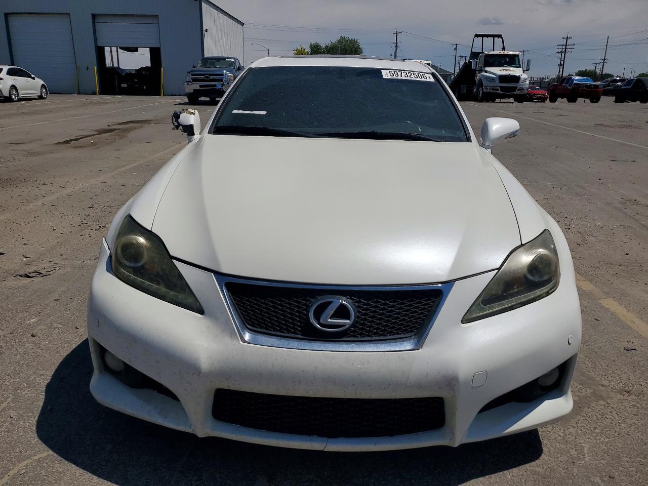 2012 Lexus Is 250 White vin: JTHBF5C20C5166221