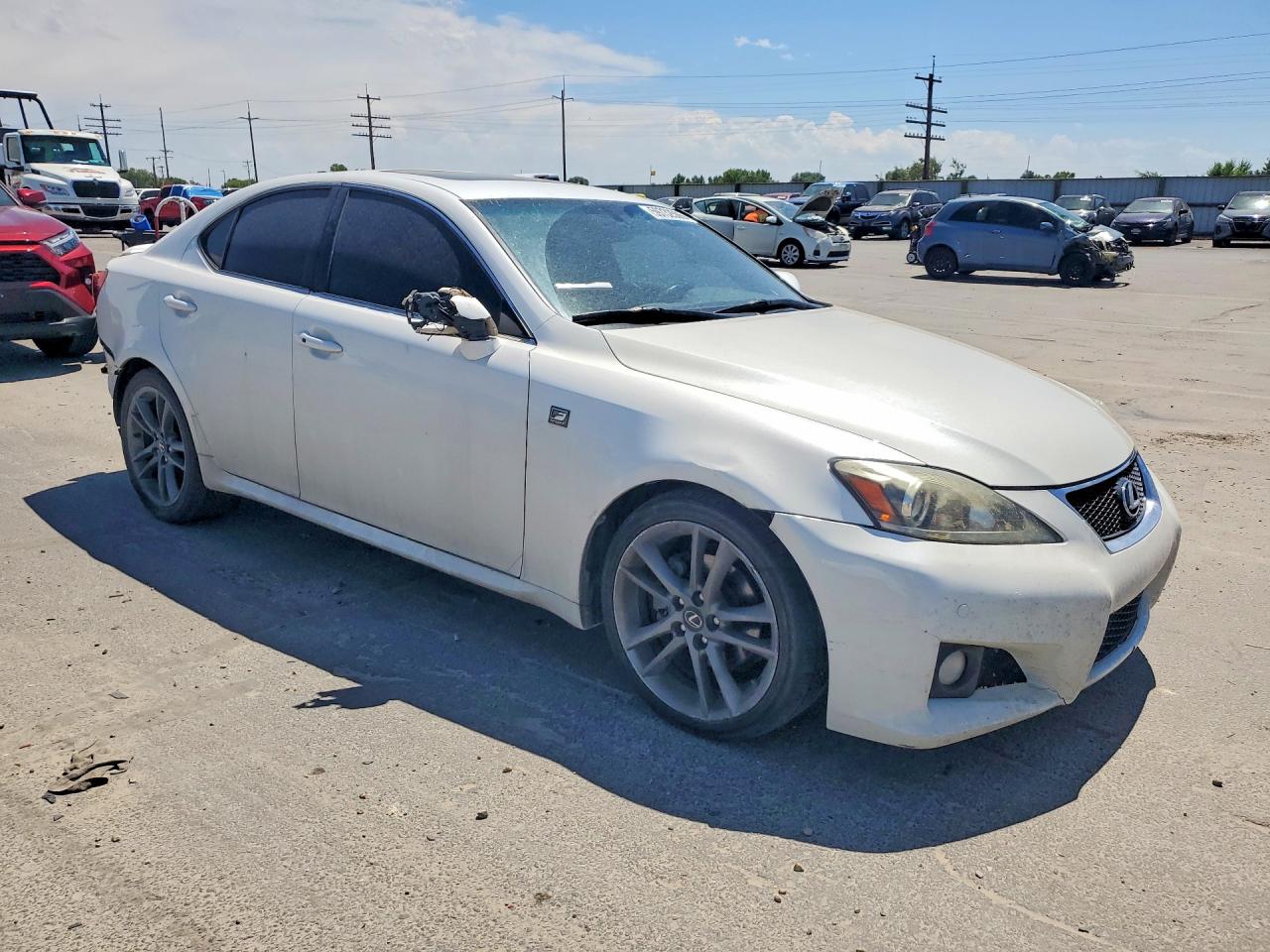 2012 Lexus Is 250 White vin: JTHBF5C20C5166221