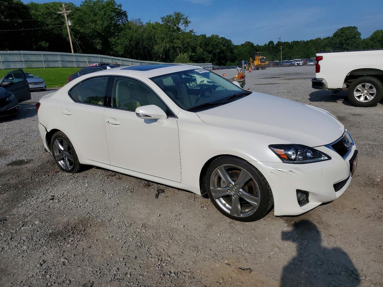 2012 Lexus Is 250 Base White vin: JTHBF5C20C5179809