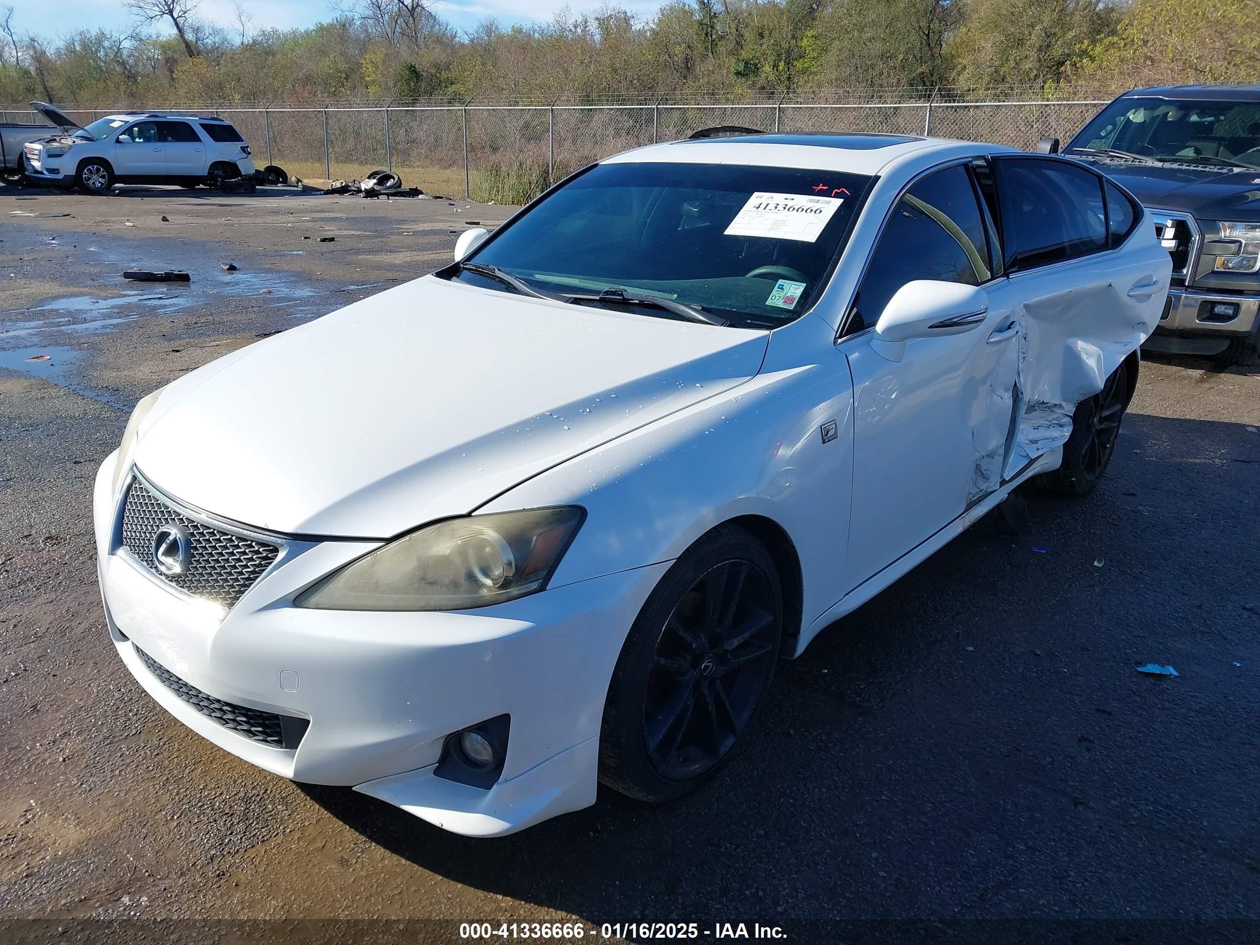 2012 Lexus Is 250   White vin: JTHBF5C20C5182094