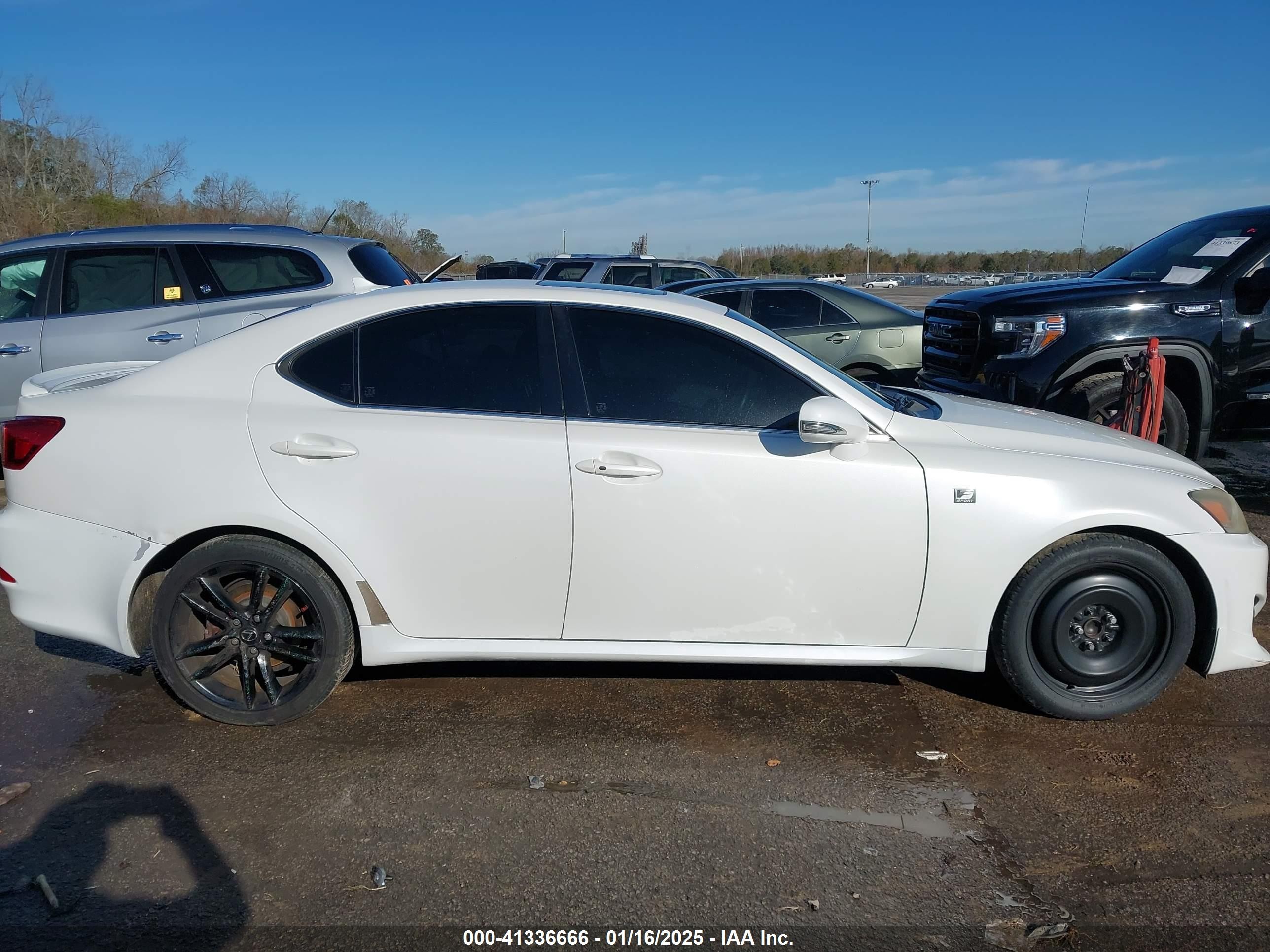 2012 Lexus Is 250   White vin: JTHBF5C20C5182094
