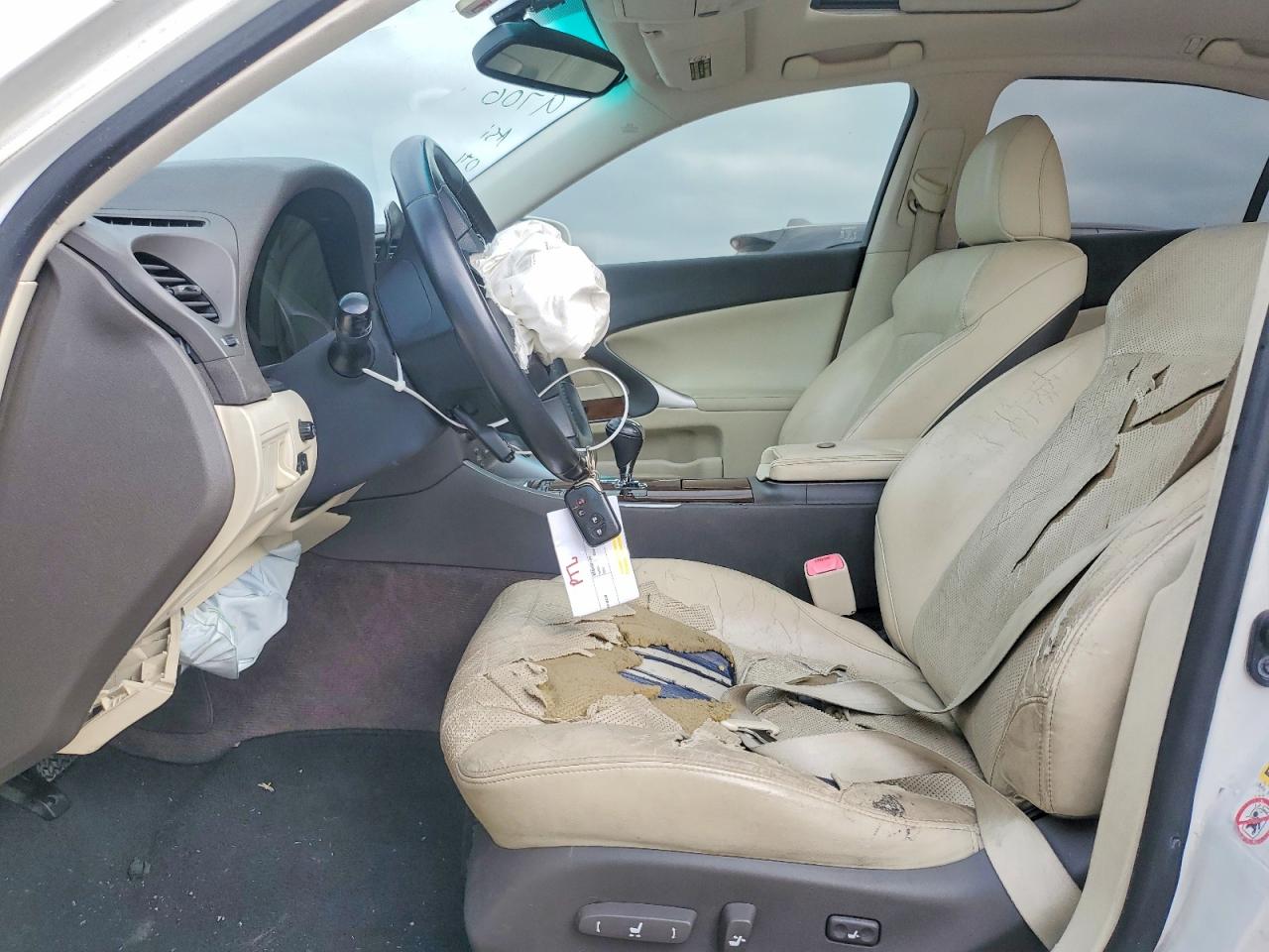 2010 Lexus Is 250 Base White vin: JTHBF5C21A2100159