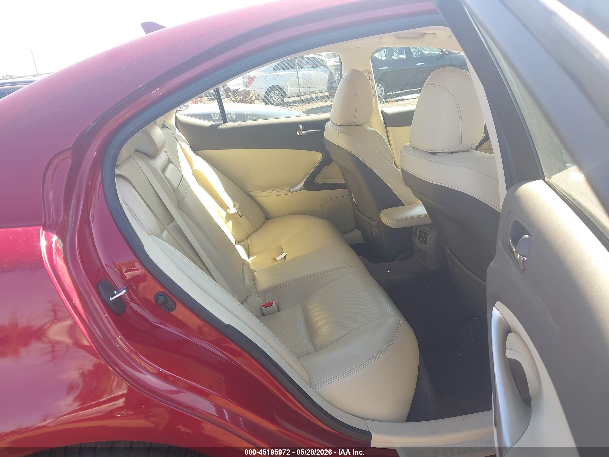 2010 Lexus Is 250   Red vin: JTHBF5C21A5109491