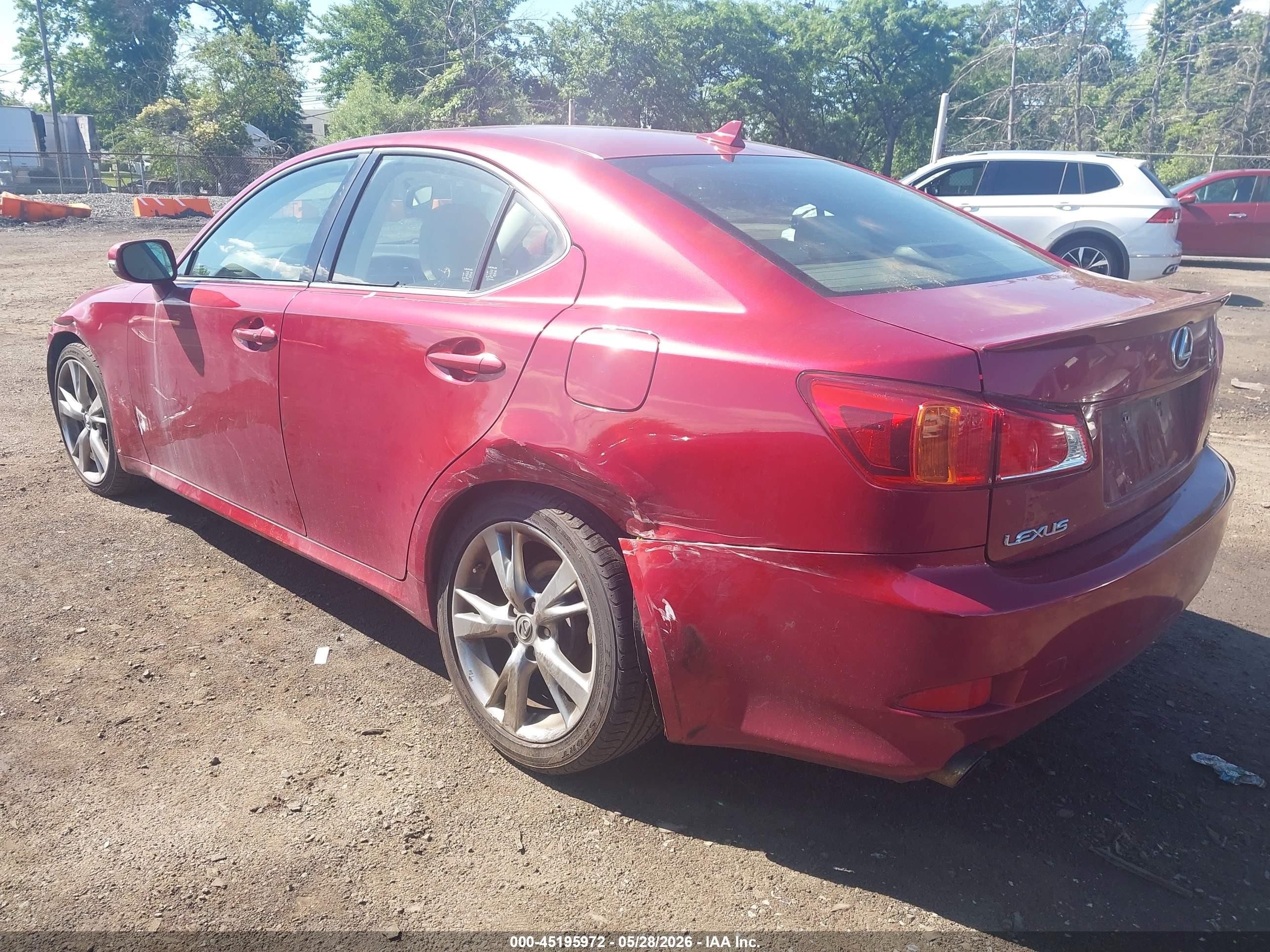 2010 Lexus Is 250   Red vin: JTHBF5C21A5109491