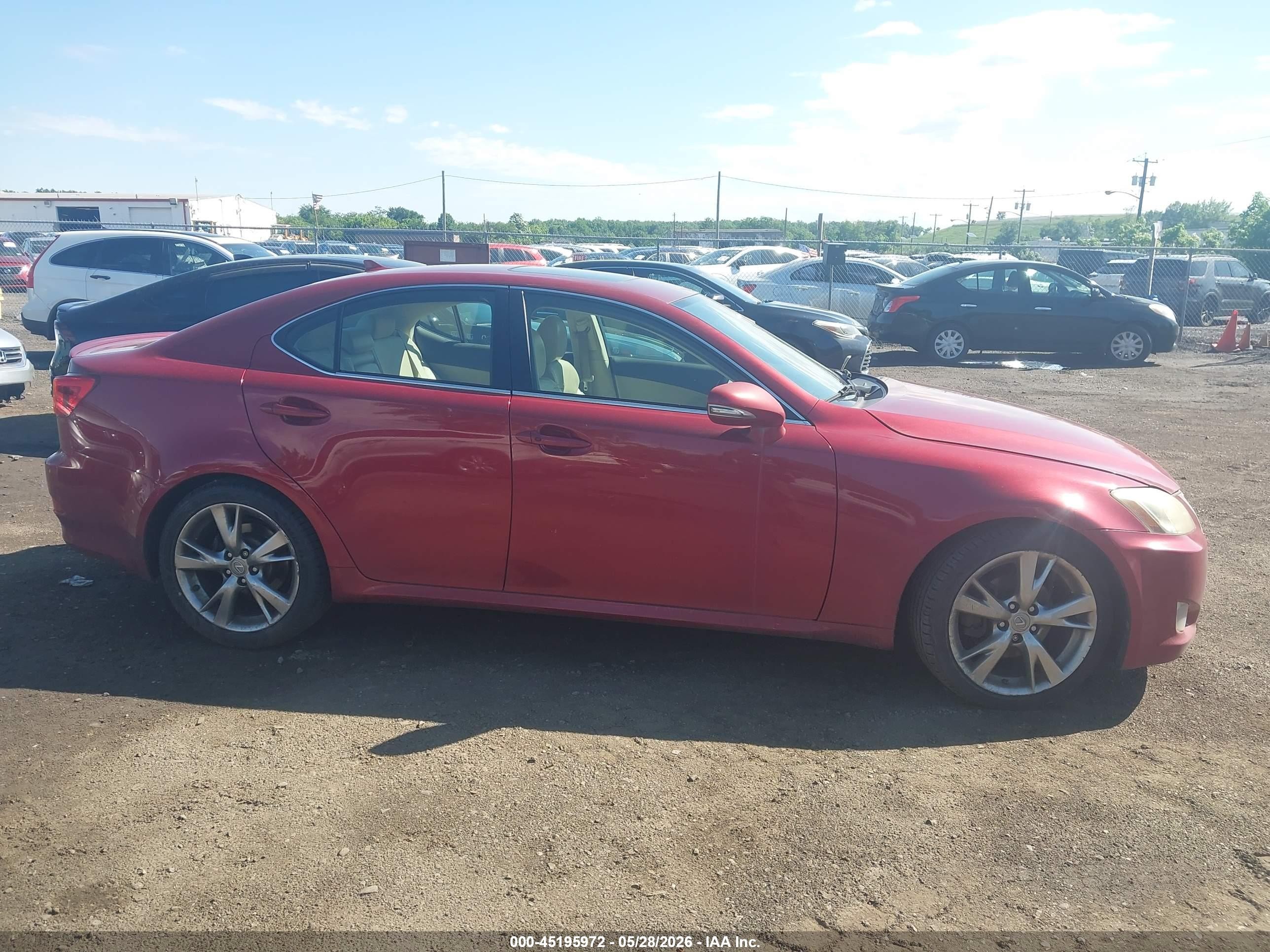2010 Lexus Is 250   Red vin: JTHBF5C21A5109491