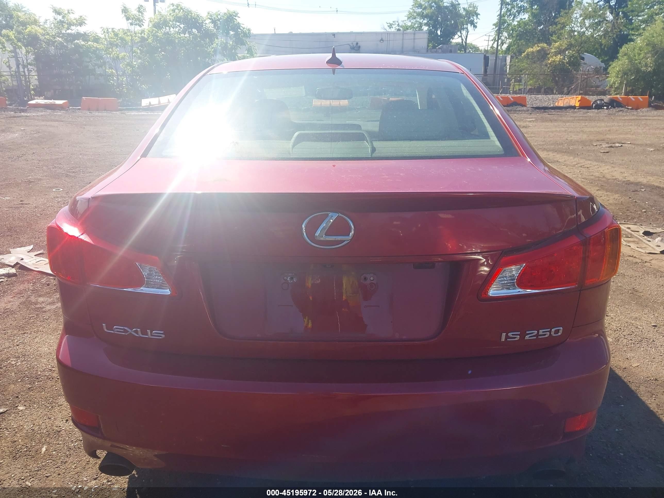 2010 Lexus Is 250   Red vin: JTHBF5C21A5109491