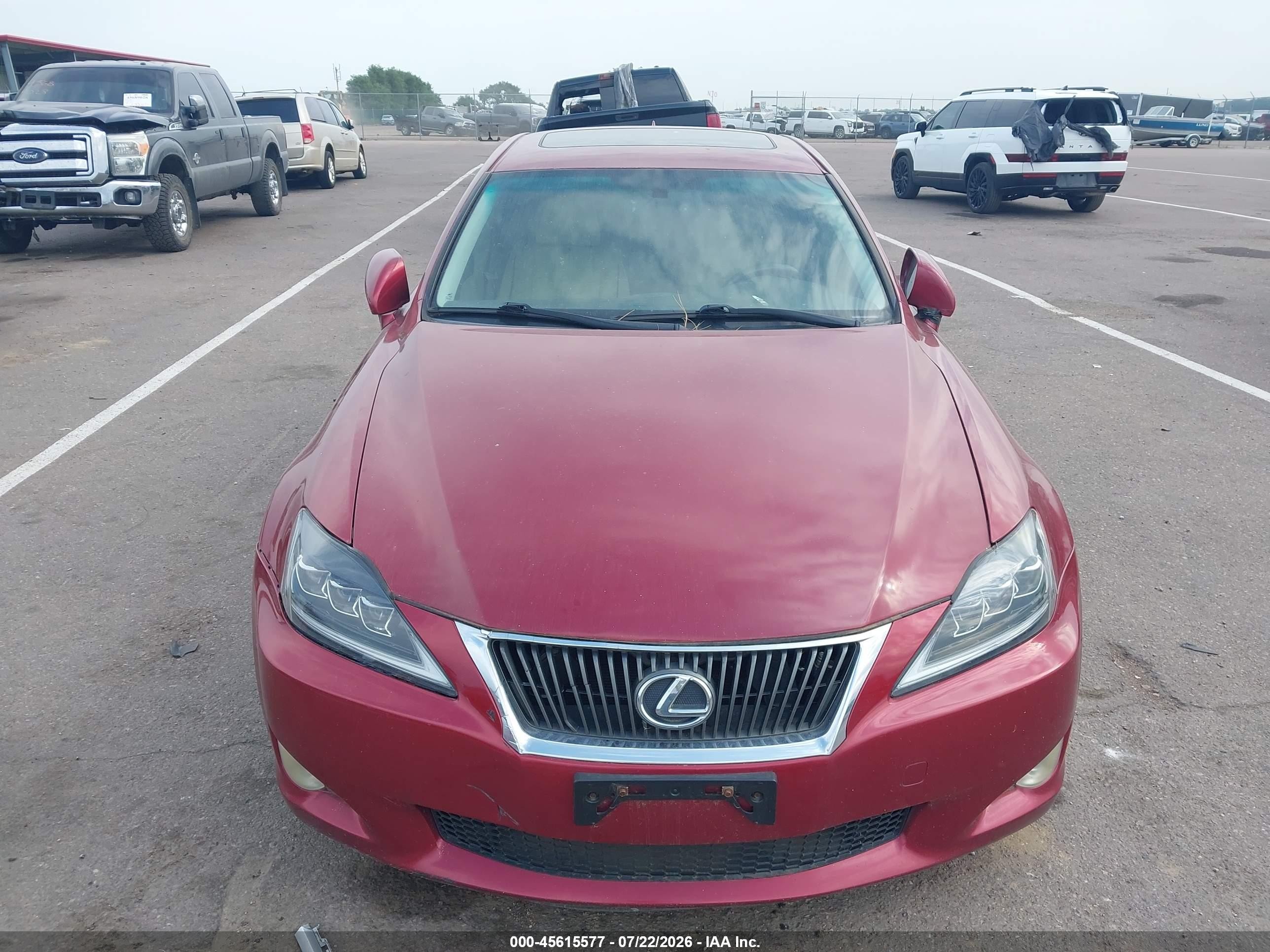 2010 Lexus Is 250   Red vin: JTHBF5C21A5112830