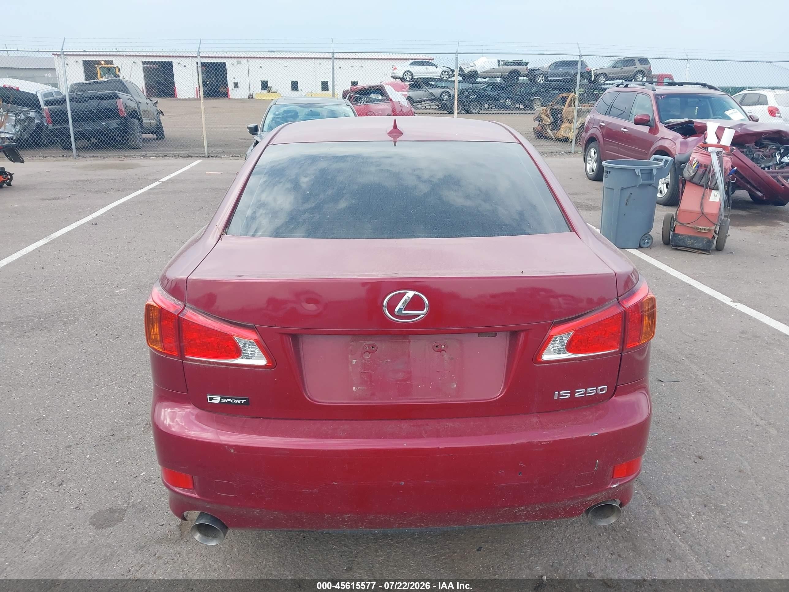 2010 Lexus Is 250   Red vin: JTHBF5C21A5112830