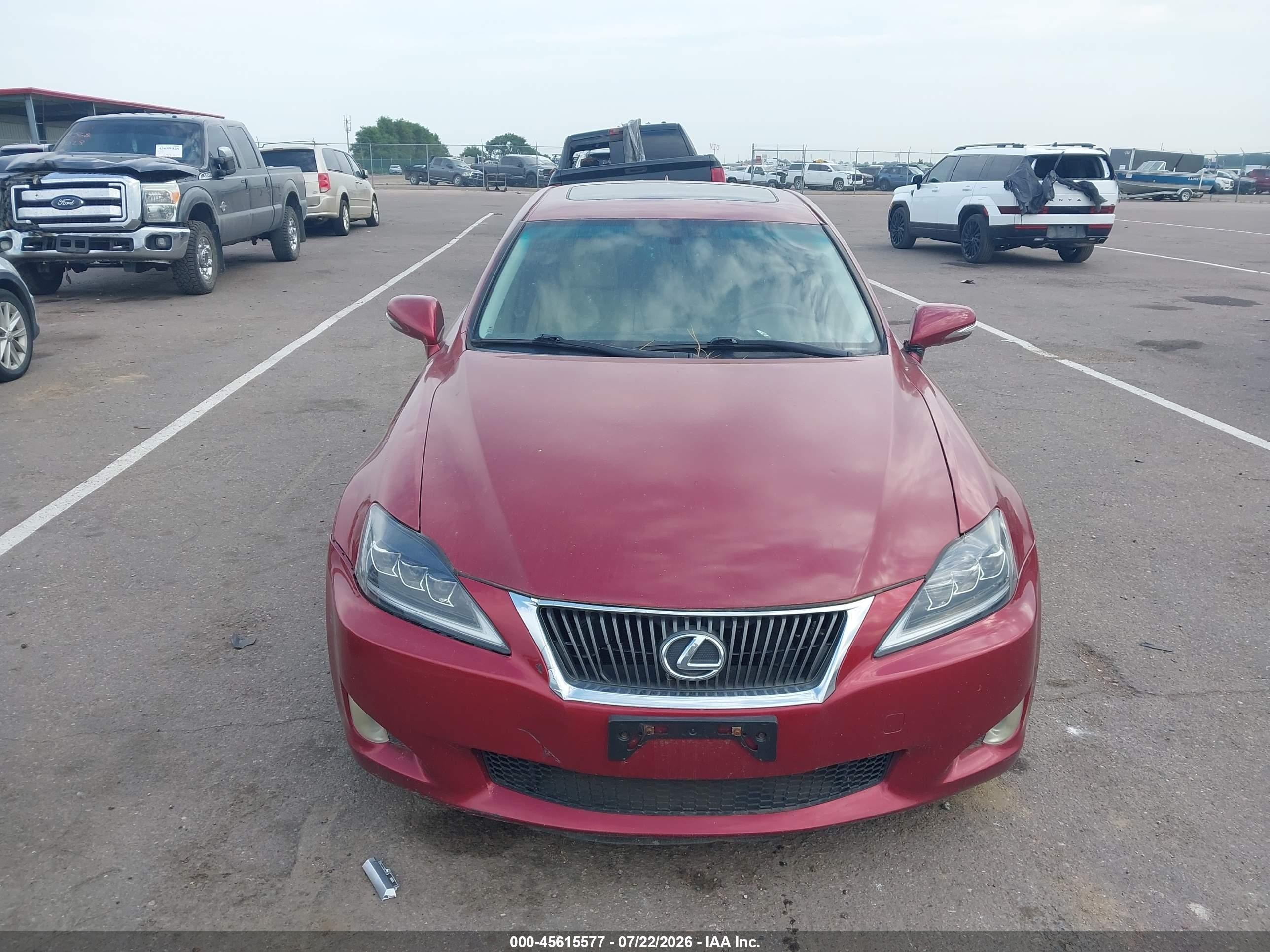 2010 Lexus Is 250   Red vin: JTHBF5C21A5112830