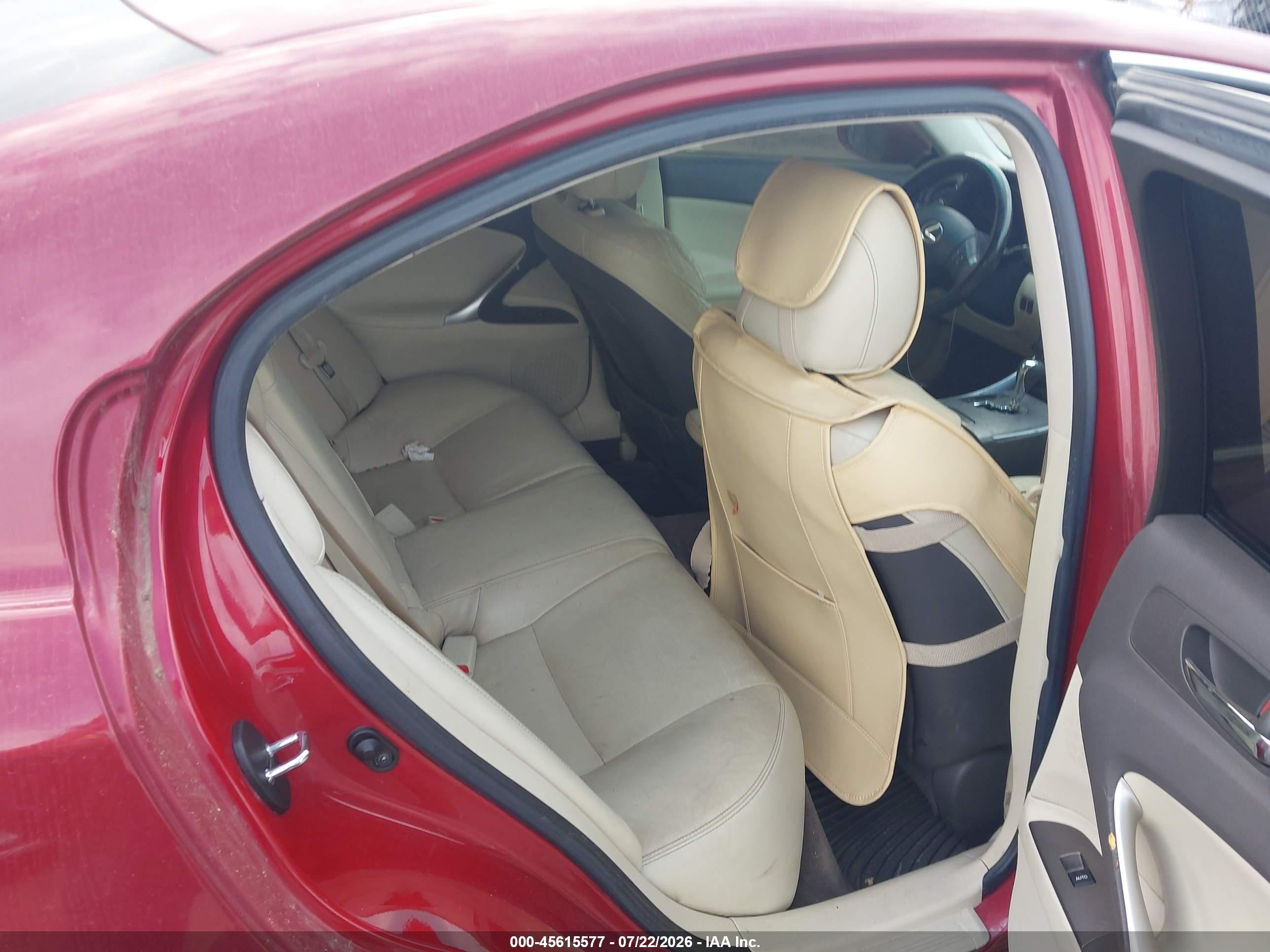 2010 Lexus Is 250   Red vin: JTHBF5C21A5112830