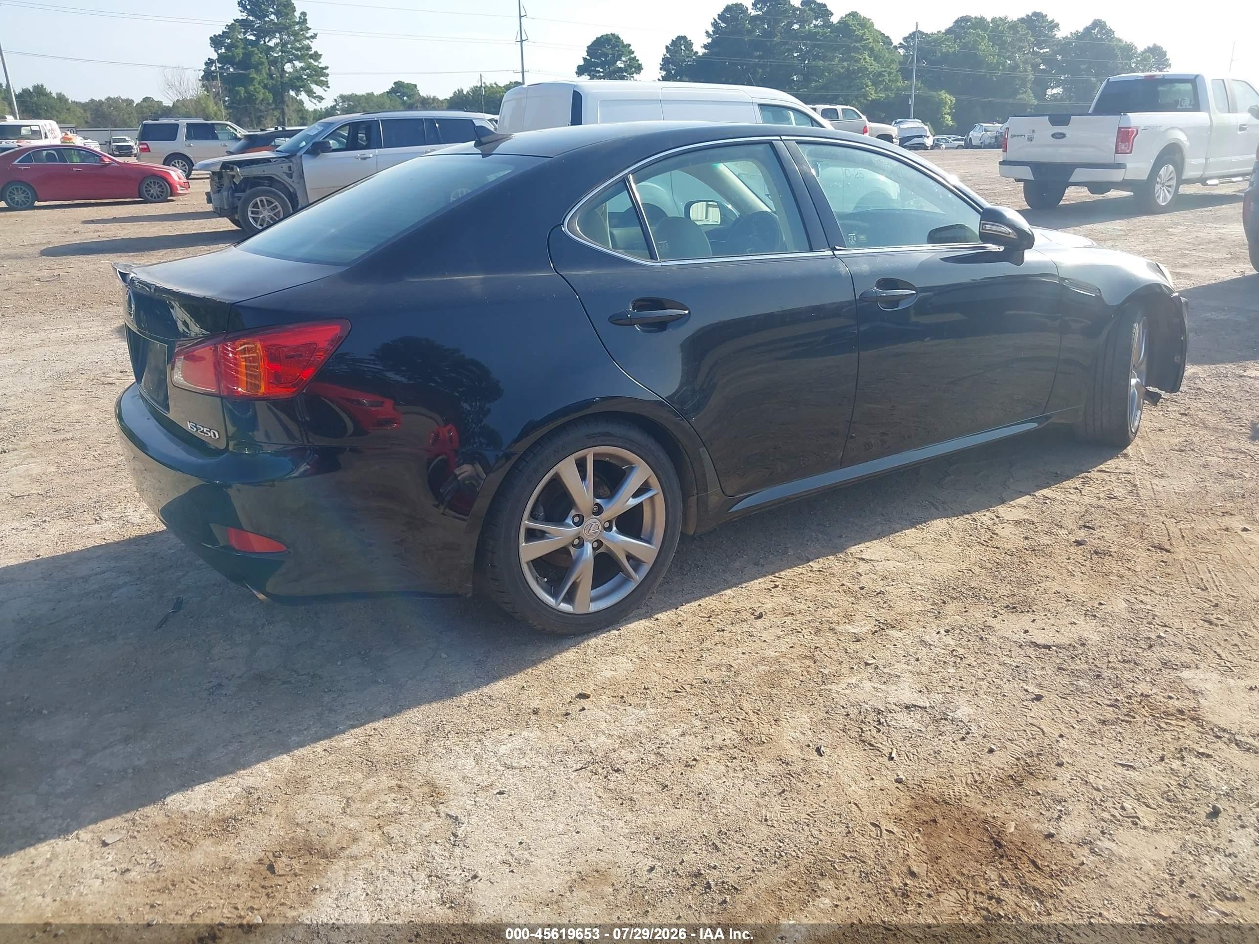2010 Lexus Is 250   Black vin: JTHBF5C21A5128980