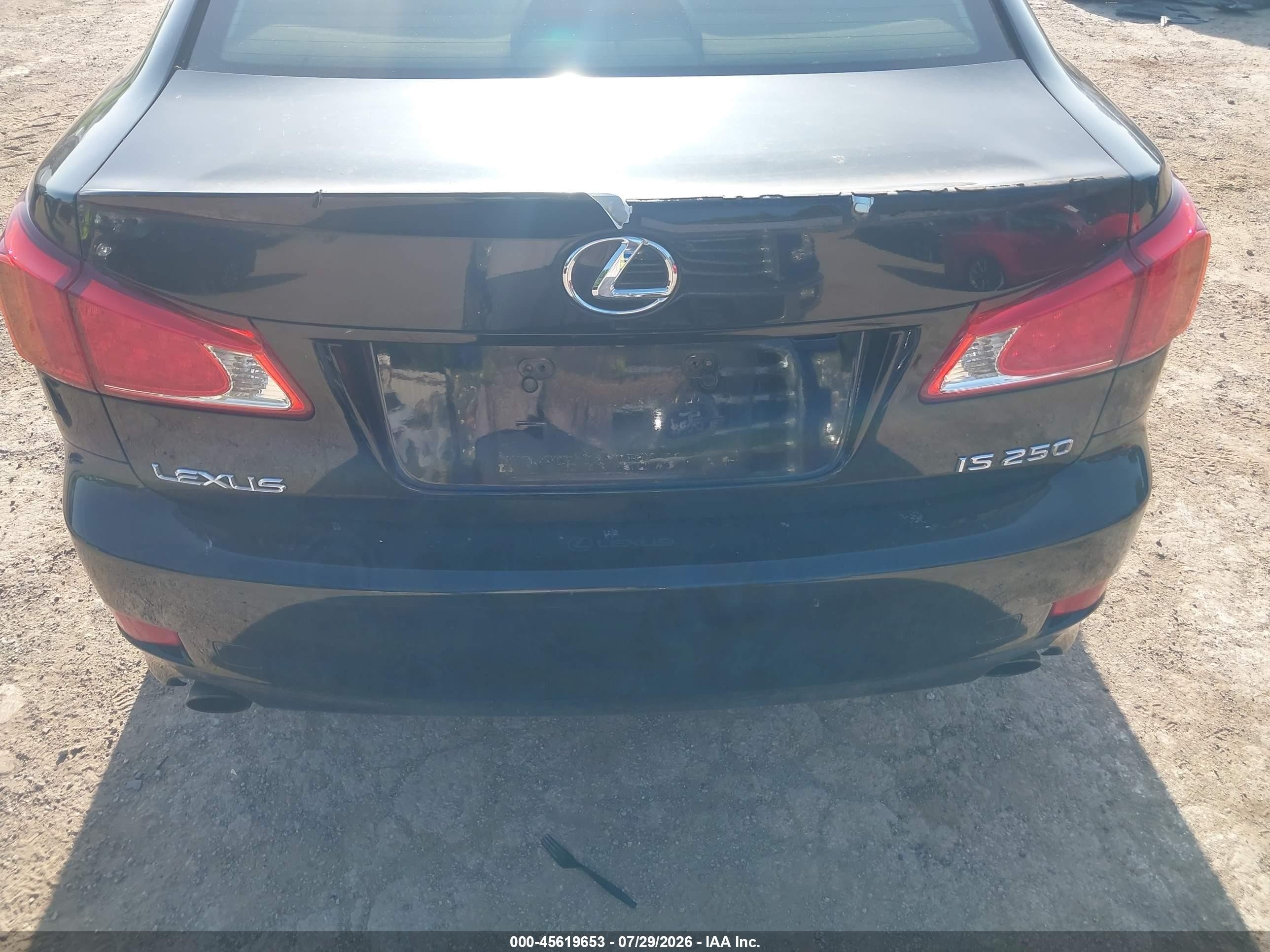 2010 Lexus Is 250   Black vin: JTHBF5C21A5128980