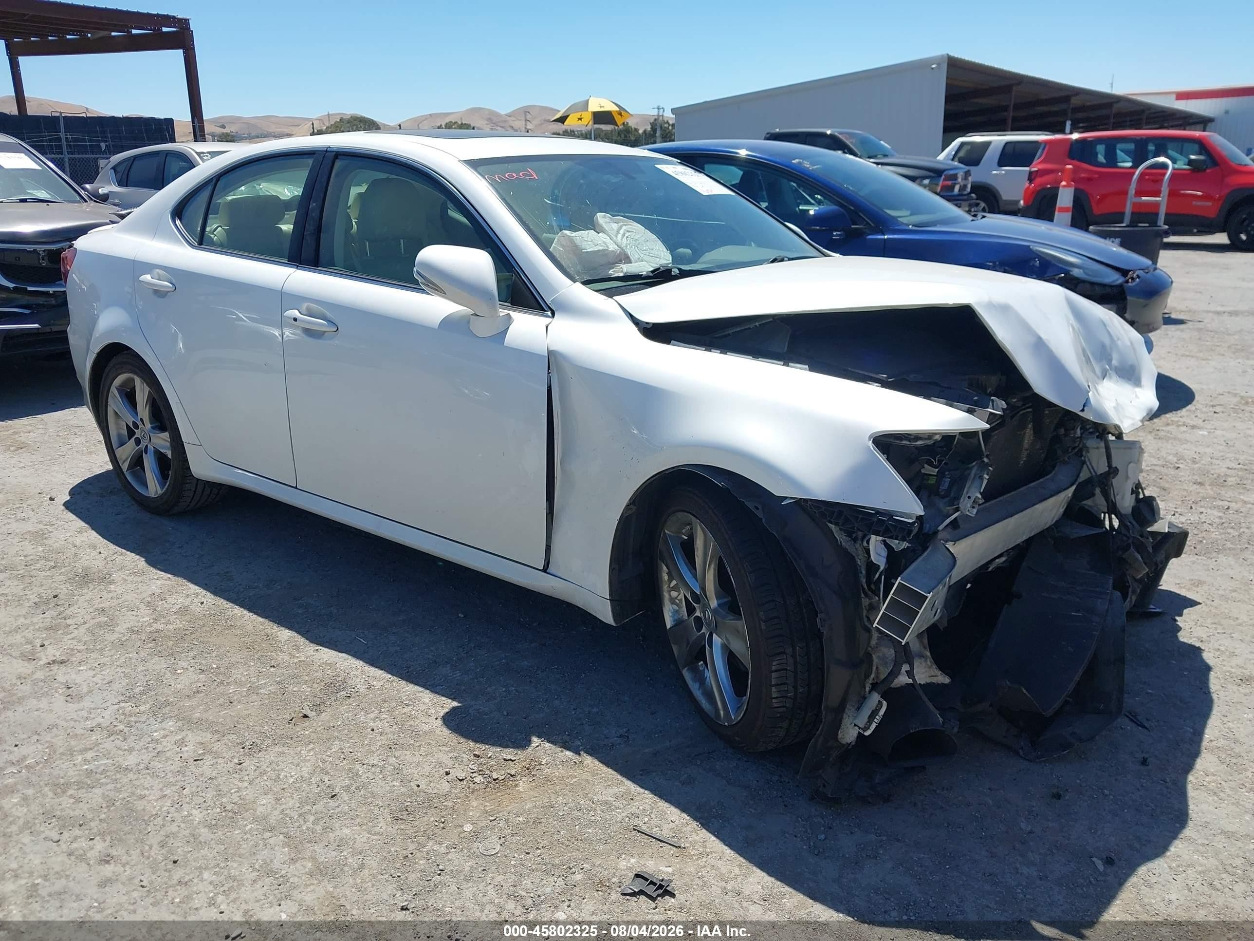 2012 Lexus Is 250 White vin: JTHBF5C21C2103100