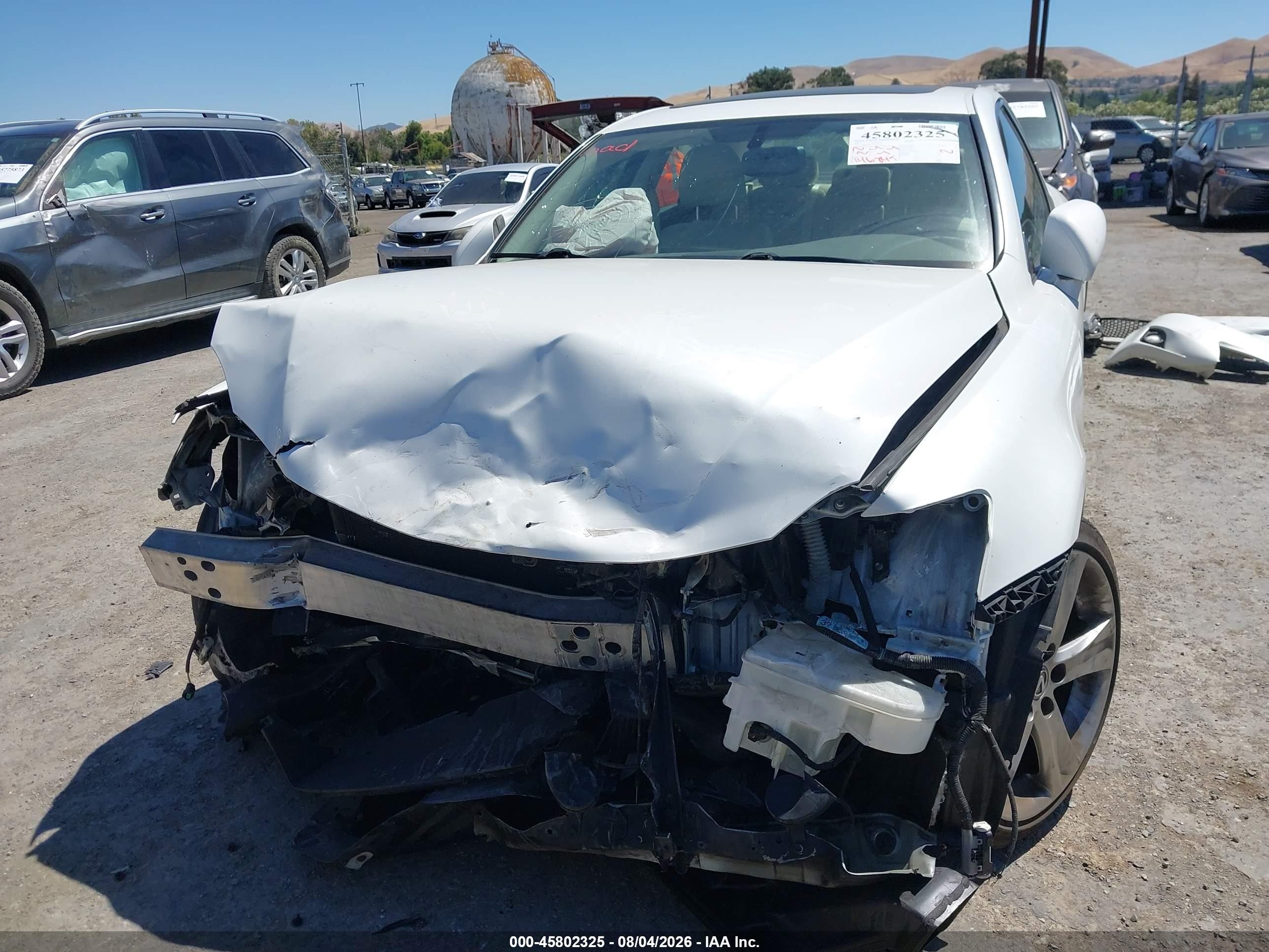 2012 Lexus Is 250 White vin: JTHBF5C21C2103100