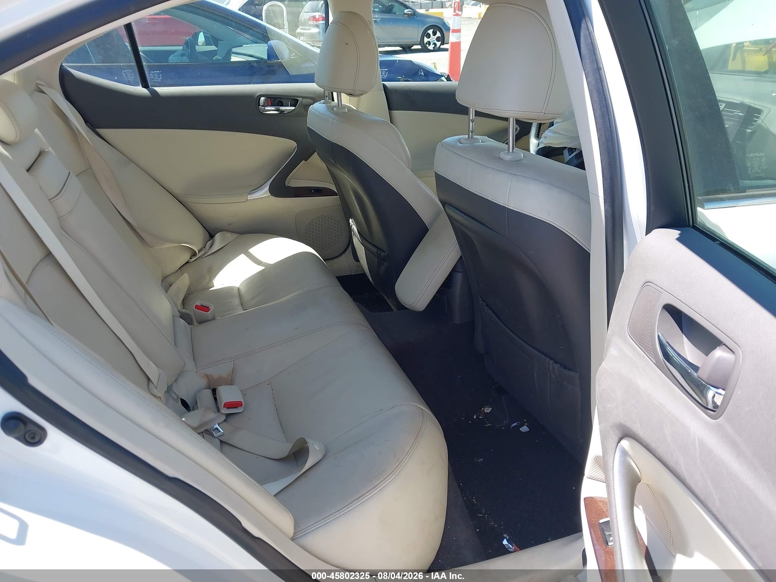 2012 Lexus Is 250 White vin: JTHBF5C21C2103100