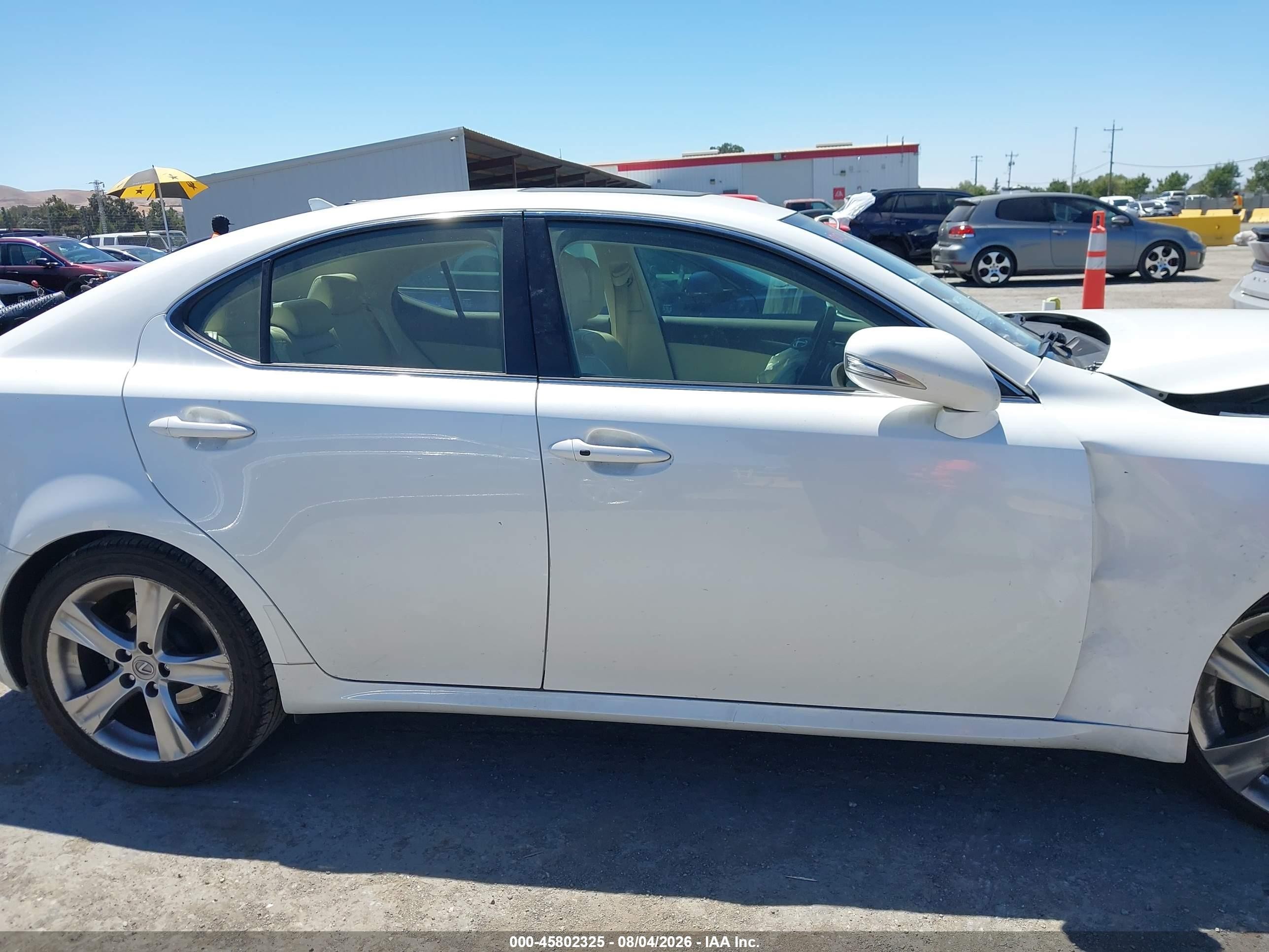 2012 Lexus Is 250 White vin: JTHBF5C21C2103100