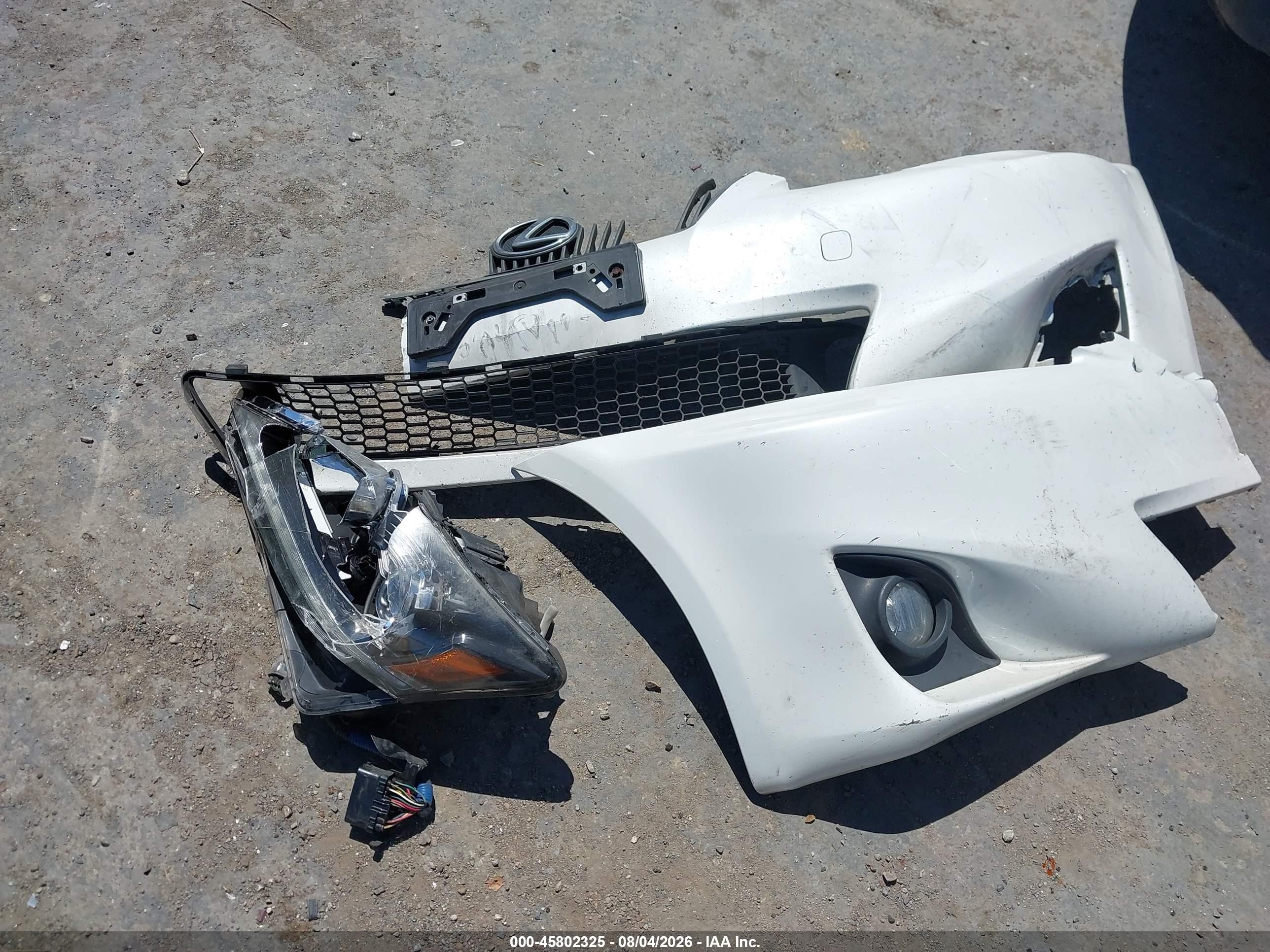 2012 Lexus Is 250 White vin: JTHBF5C21C2103100