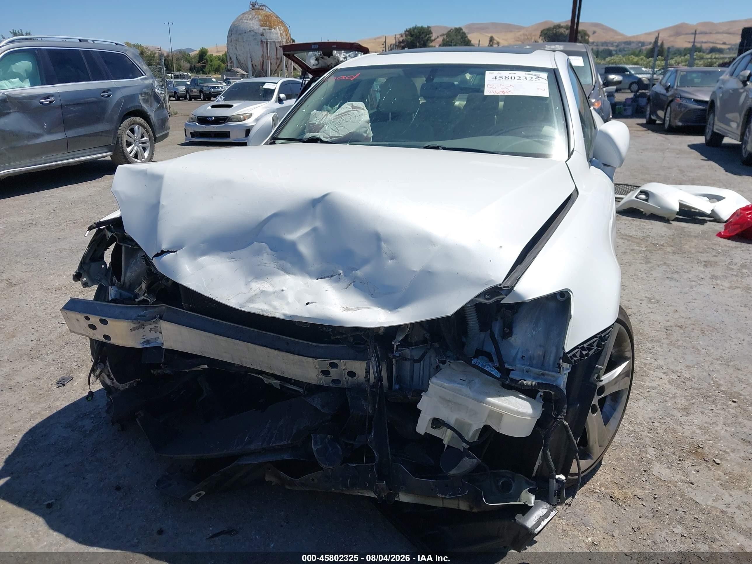 2012 Lexus Is 250 White vin: JTHBF5C21C2103100