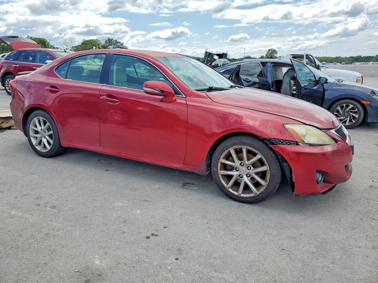 2012 Lexus Is 250 Base Red vin: JTHBF5C21C5168043