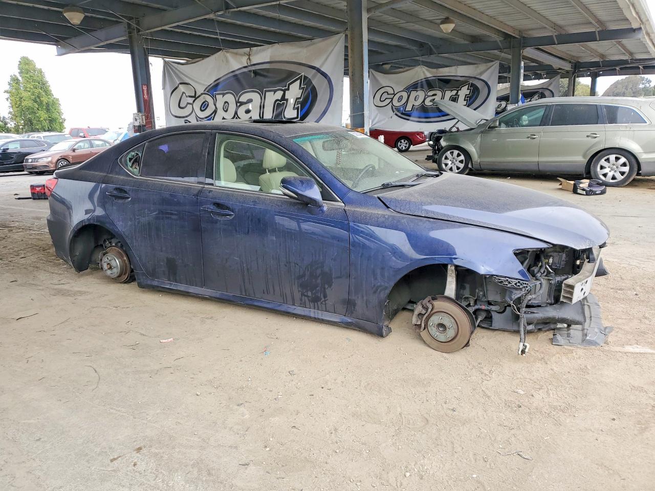 2012 Lexus Is 250 Base Blue vin: JTHBF5C21C5174943