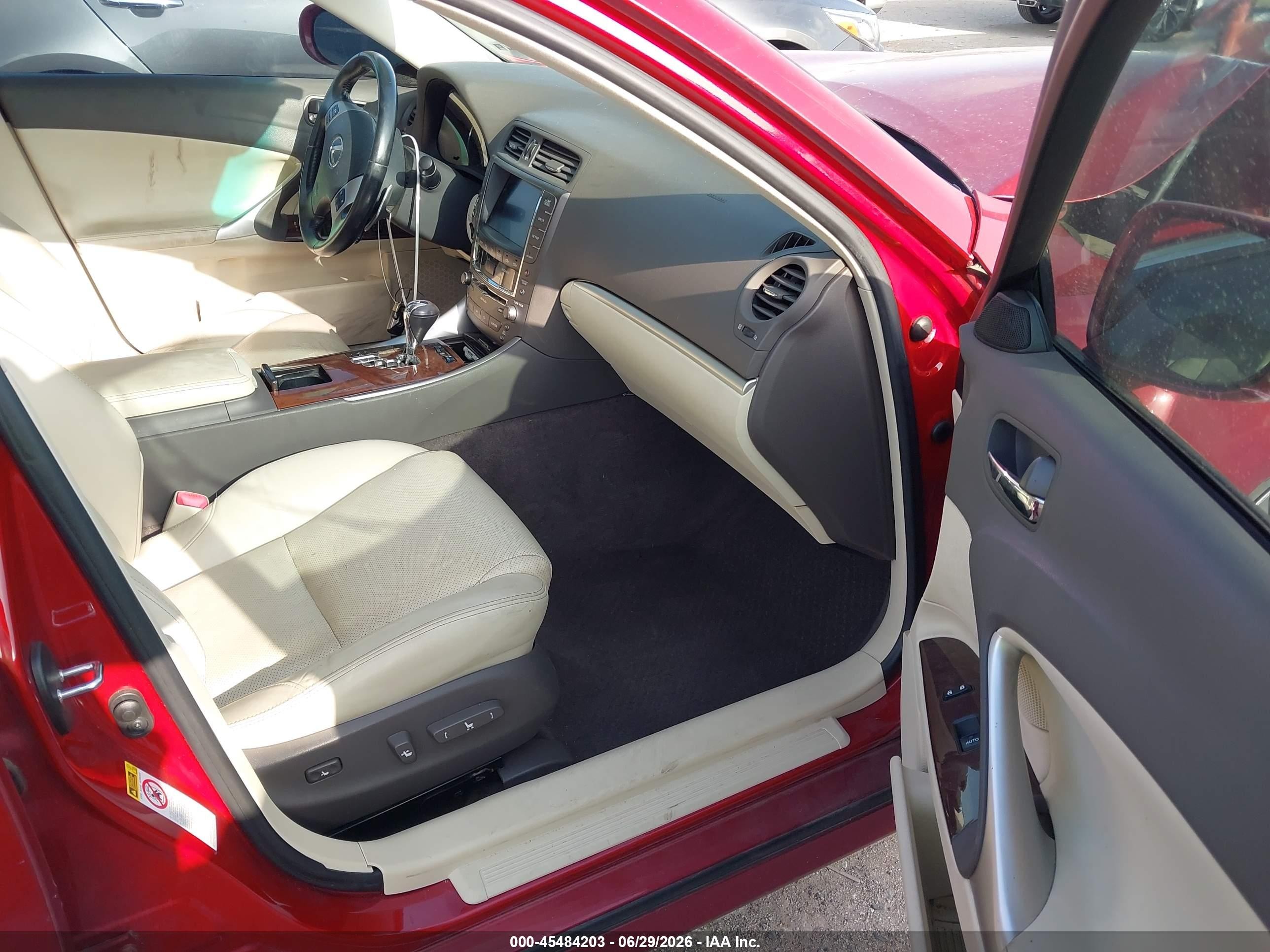 2012 Lexus Is 250 Maroon vin: JTHBF5C21C5183013