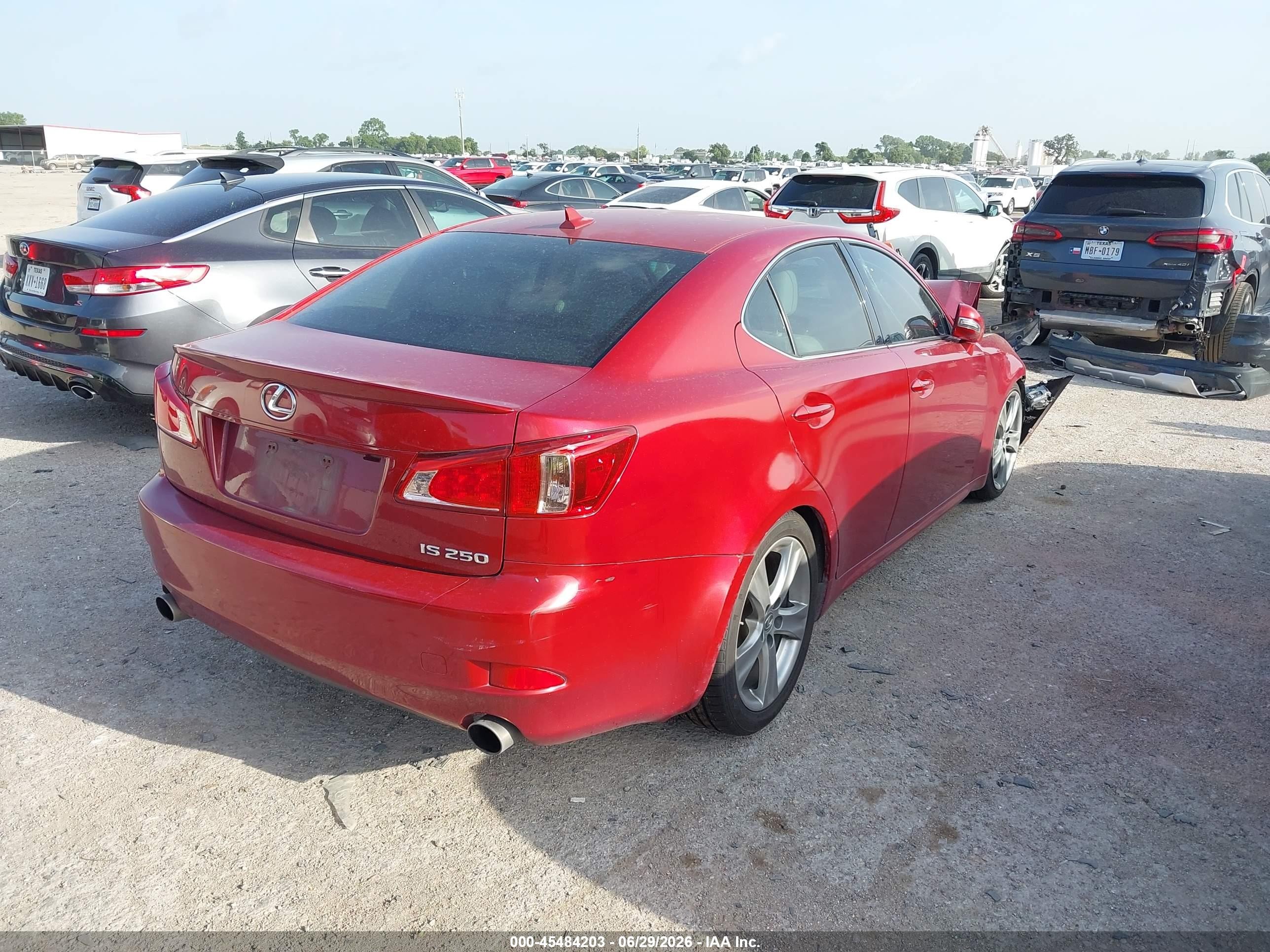 2012 Lexus Is 250 Maroon vin: JTHBF5C21C5183013