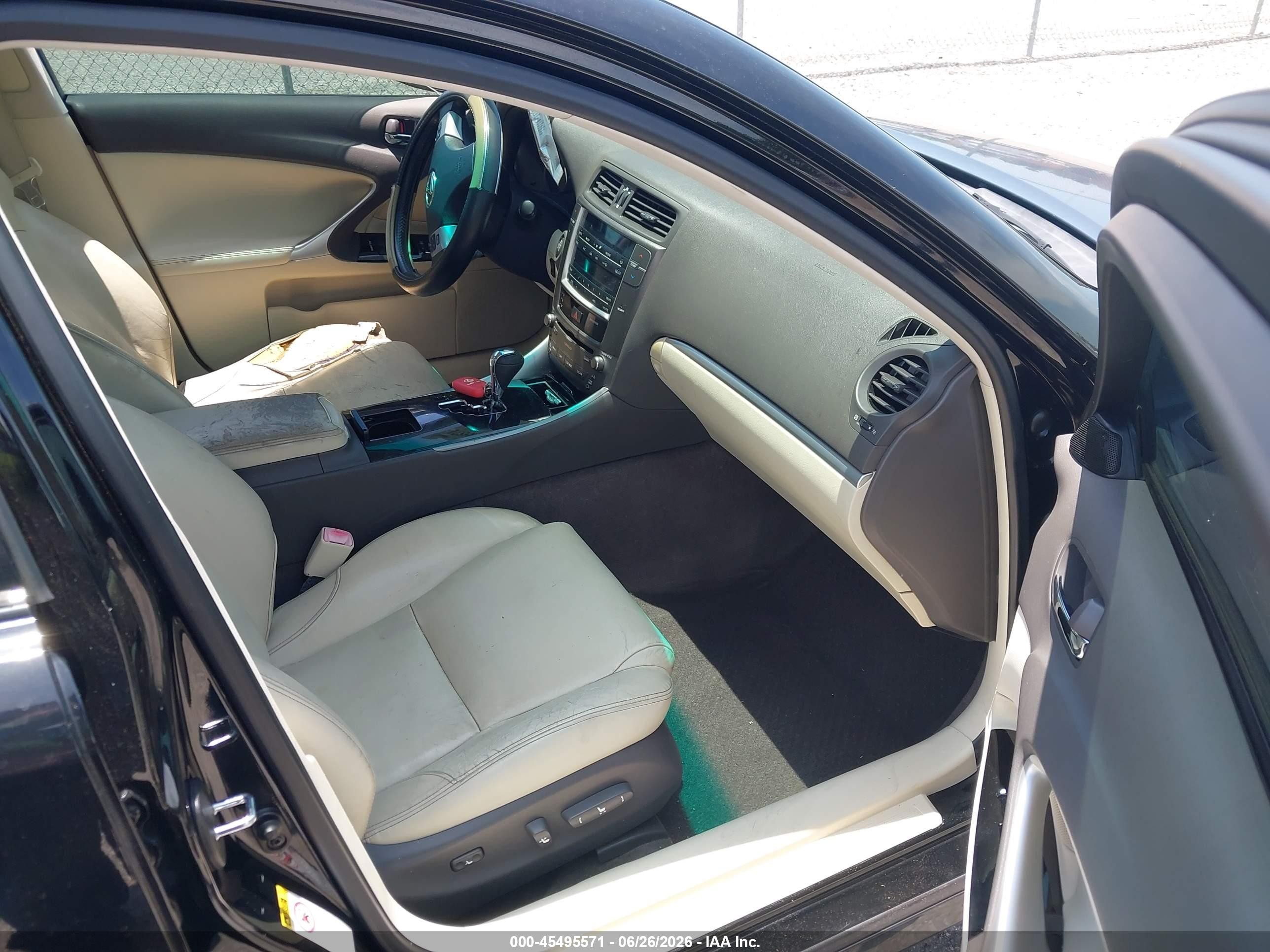 2012 Lexus Is 250   Black vin: JTHBF5C21C5184341