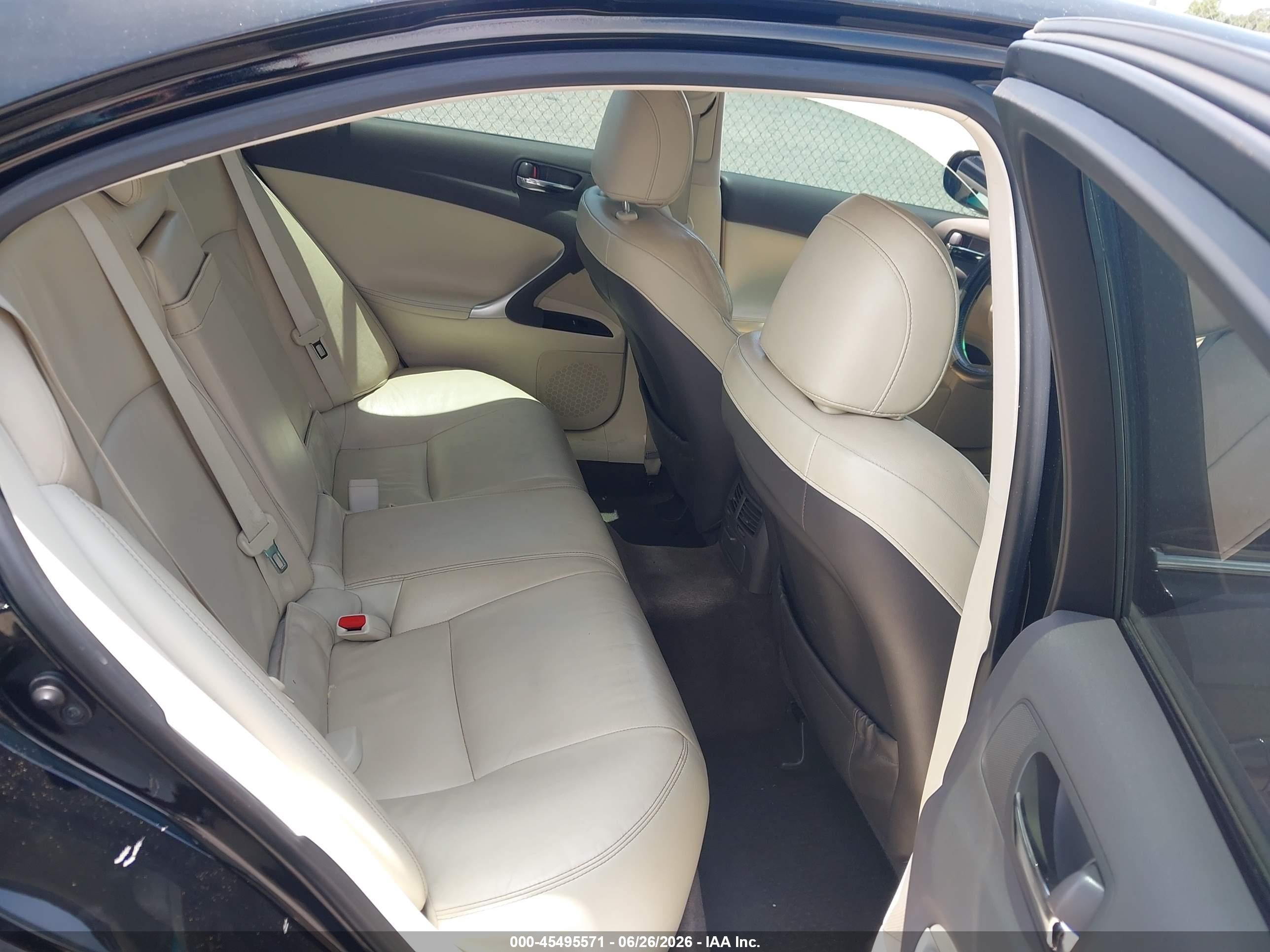 2012 Lexus Is 250   Black vin: JTHBF5C21C5184341