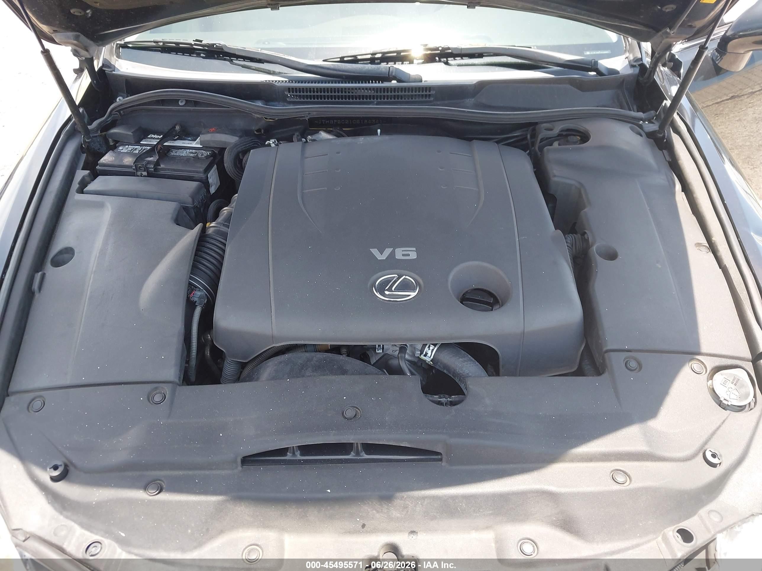 2012 Lexus Is 250   Black vin: JTHBF5C21C5184341